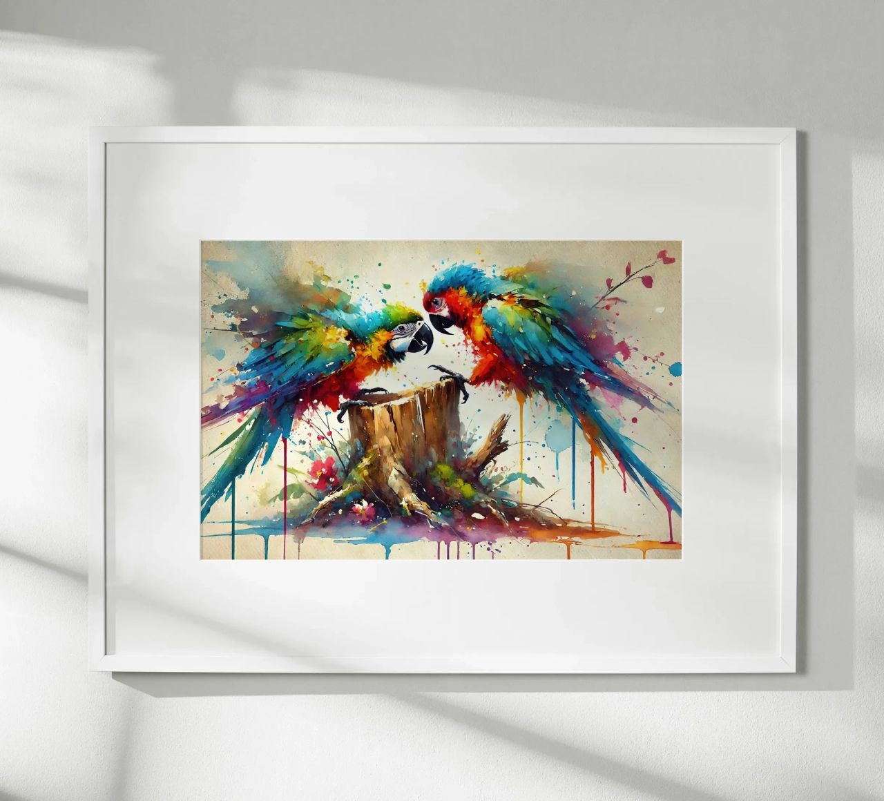 Oiseaux exotiques Fantaisie poster de Chromatic Fusion Studio