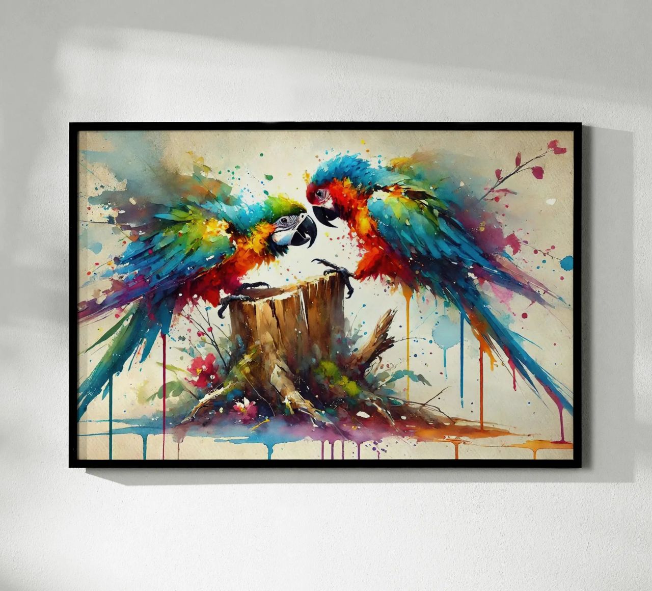 Oiseaux exotiques Fantaisie poster de Chromatic Fusion Studio