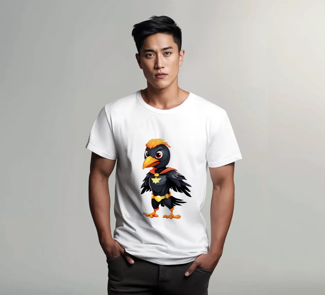 Corvo, piccolo corvo come supereroe t-shirt da Tierisch bunt by LK