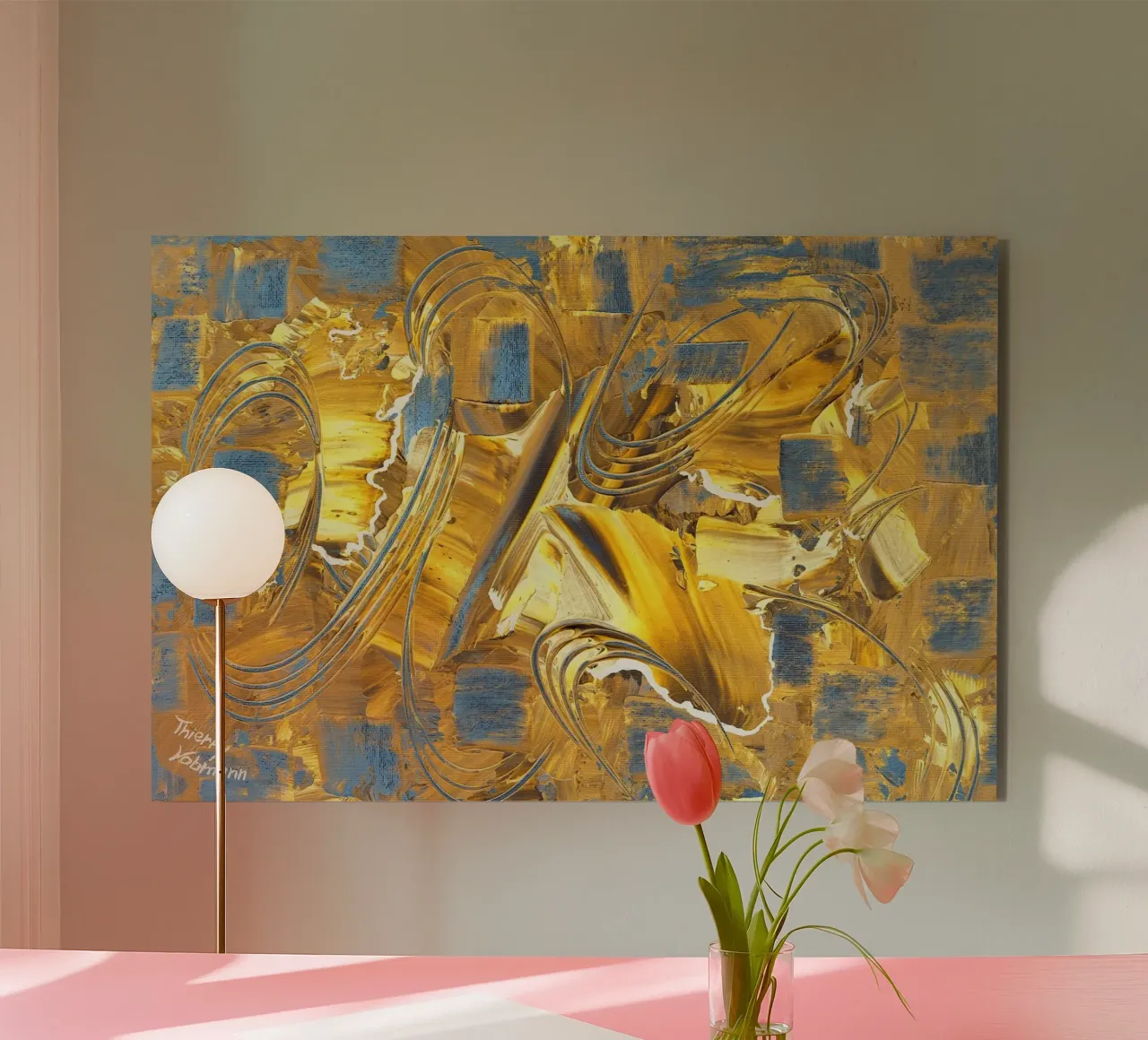IDEAL GIFT 38 invers alluminio dibond da Thierry Vobmann Abstract painting