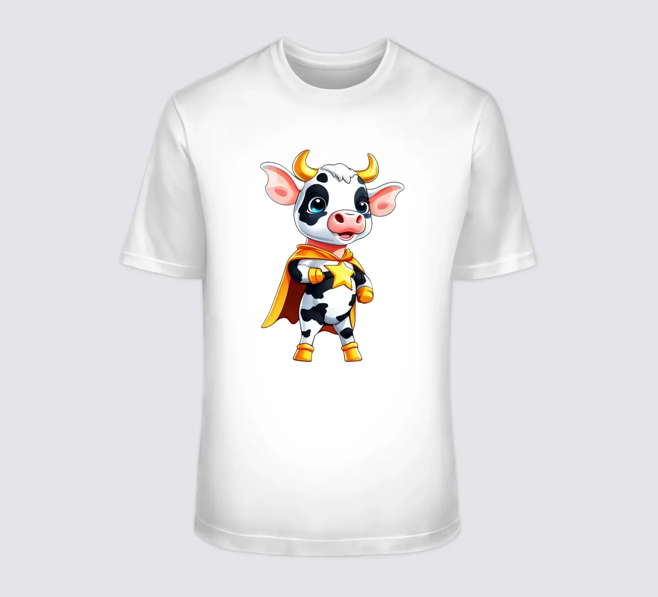 Cow, baby cow as superhero t-shirt by Tierisch bunt by LK