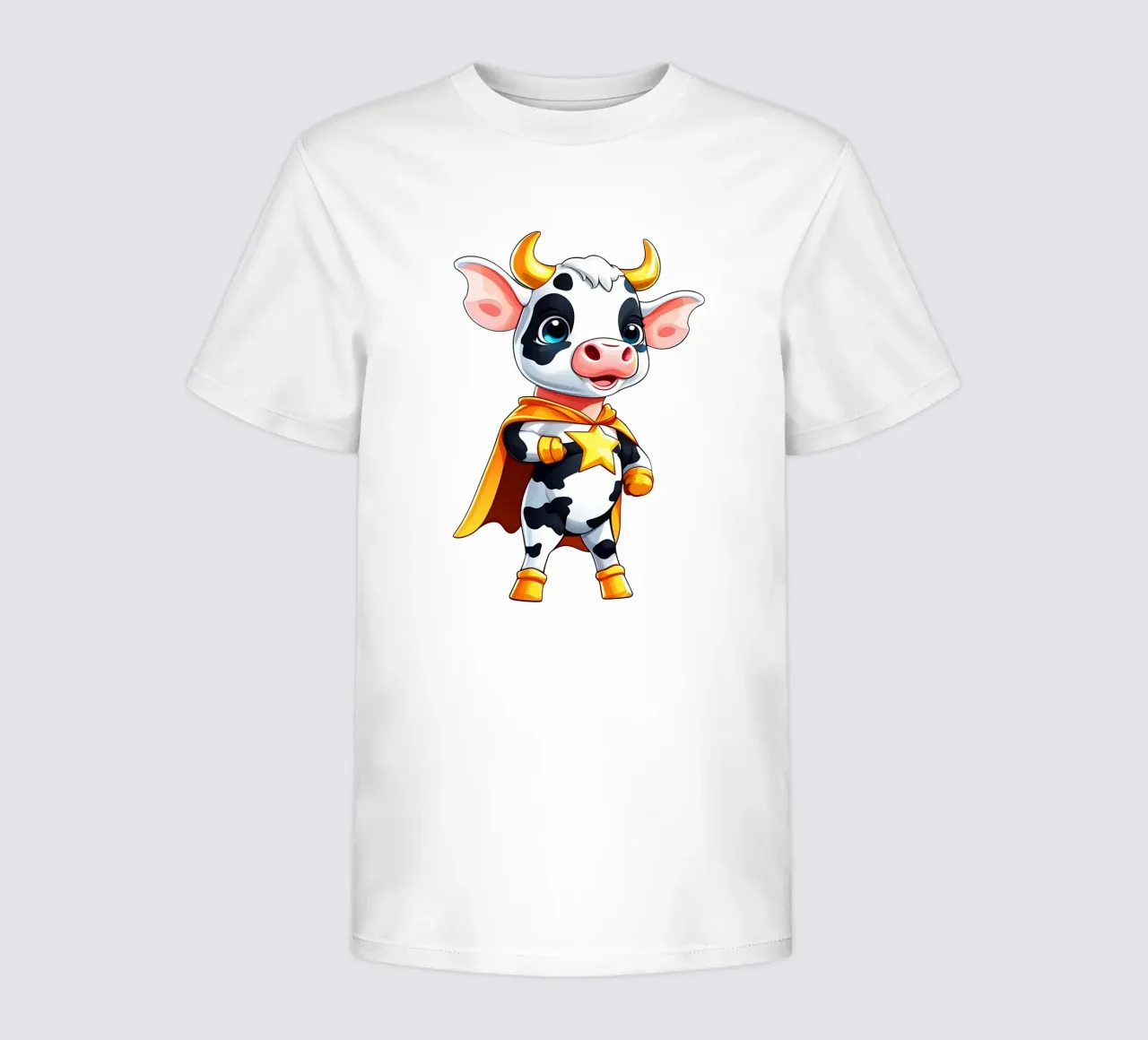 Koe, babykoe als superheld kinder t-shirt van Tierisch bunt by LK