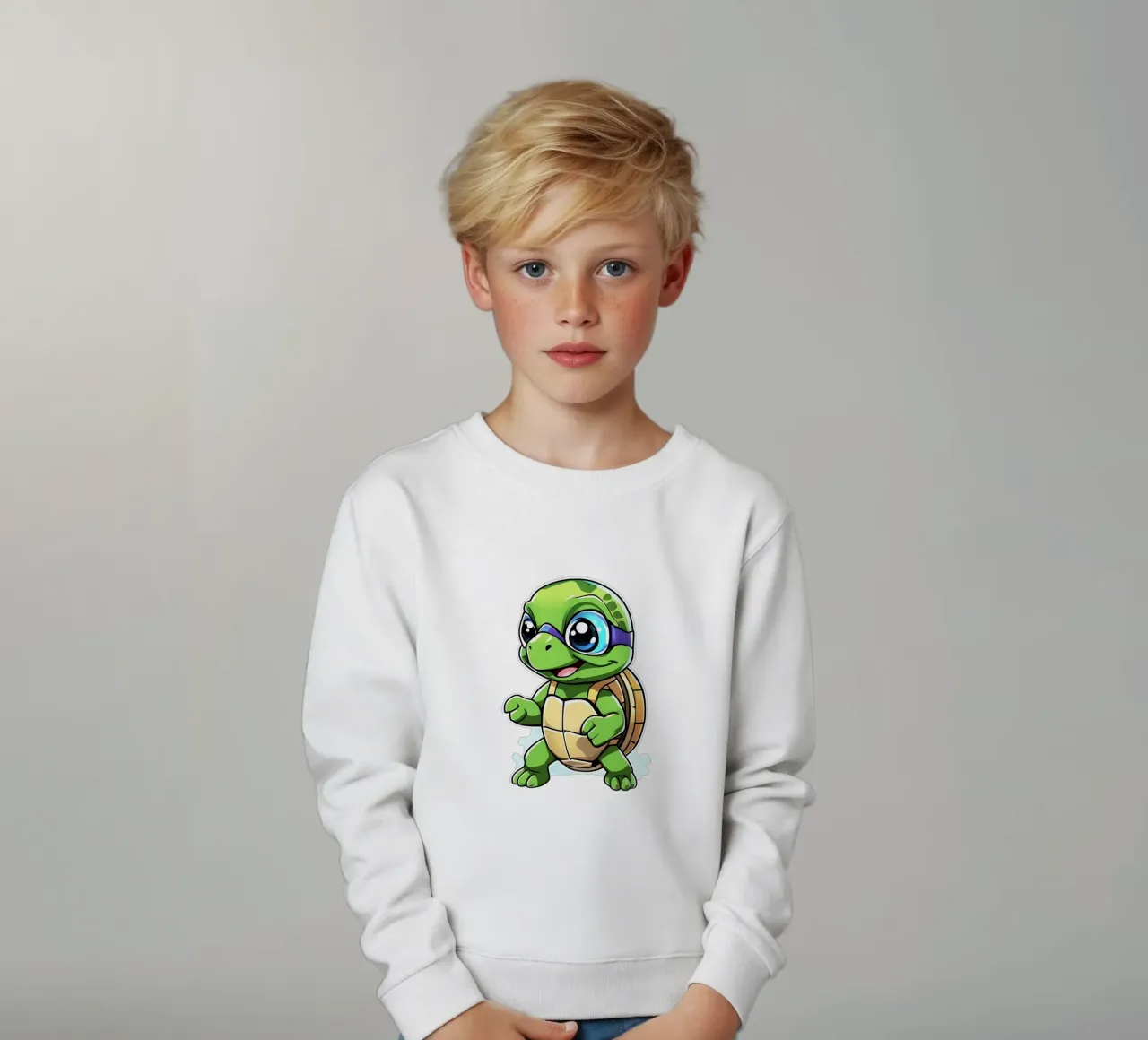 Tartaruga, piccola tartaruga come supereroe felpa bambino da Tierisch bunt by LK