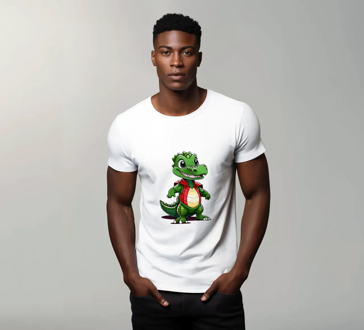 Cocodrilo, bebé cocodrilo como superhéroe camiseta de Tierisch bunt by LK