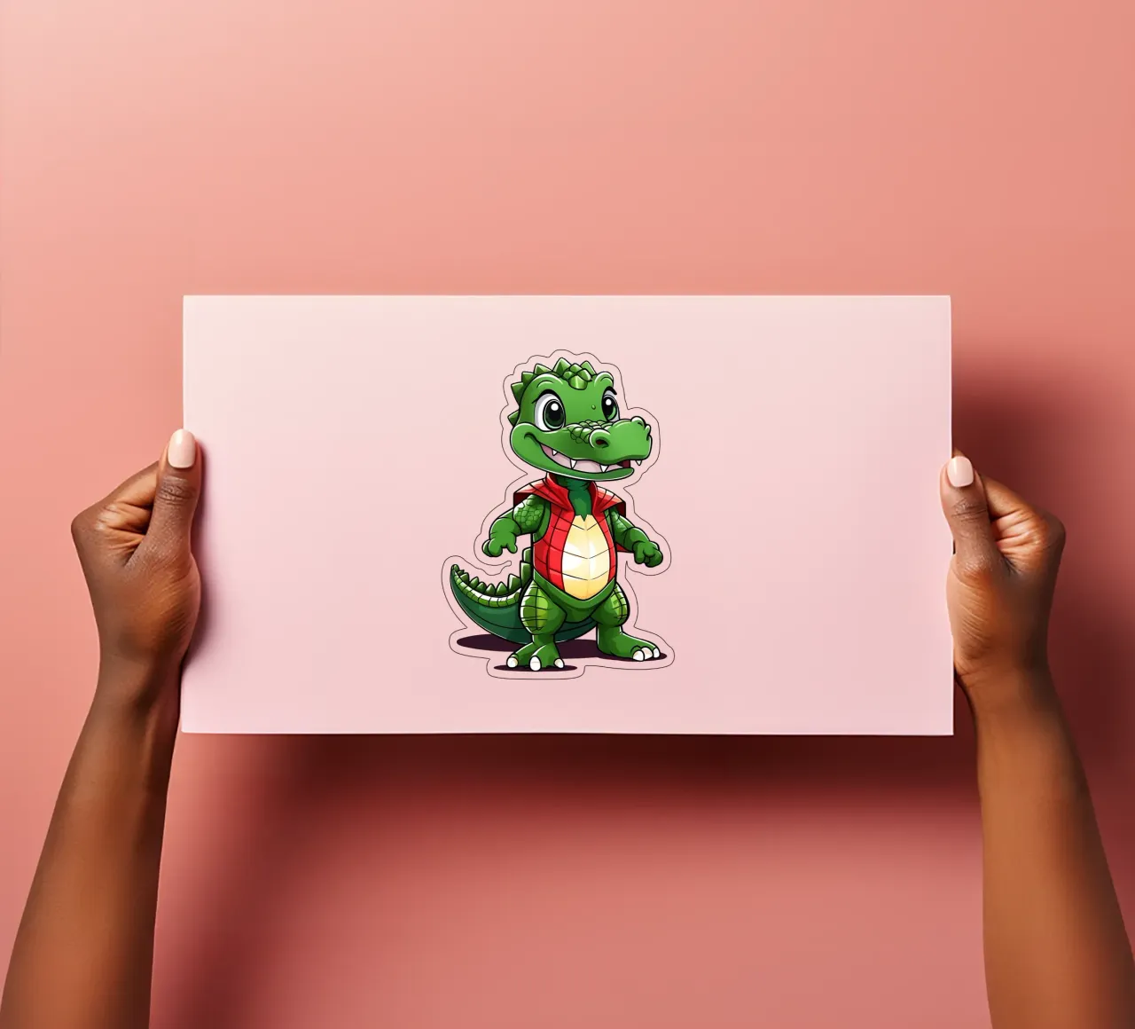 Krokodil, Babykrokodil als Superheld Stickerbogen von Tierisch bunt by LK