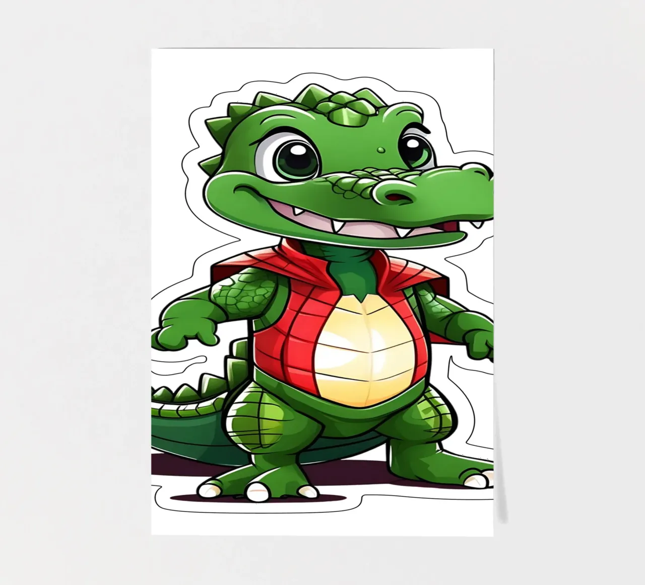 Krokodil, Babykrokodil als Superheld Stickerbogen von Tierisch bunt by LK