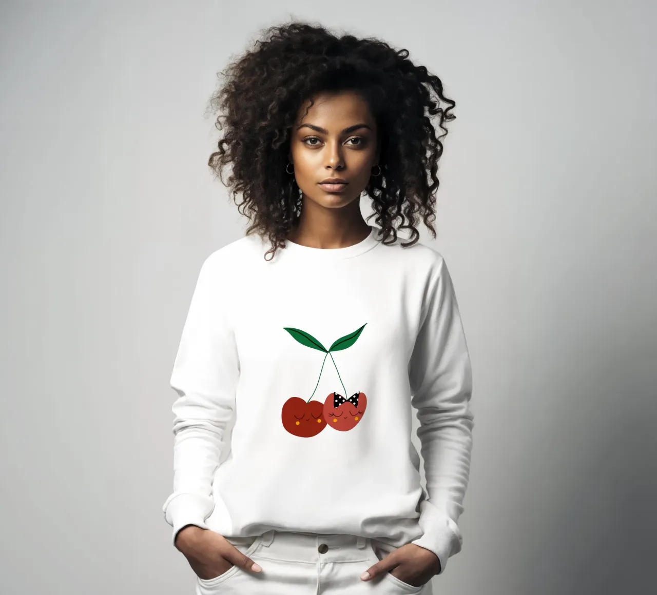 Amici della ciliegia - Arte della frutta felpa da susanacosta
