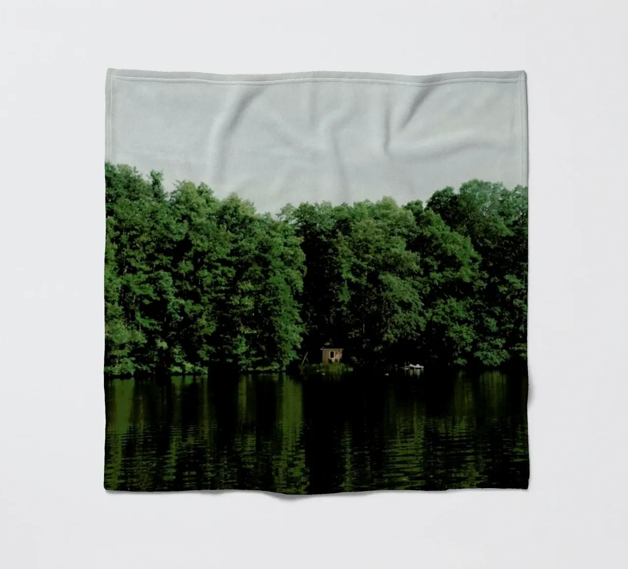House At The Lake fleece blanket by Sebastian Hilgetag