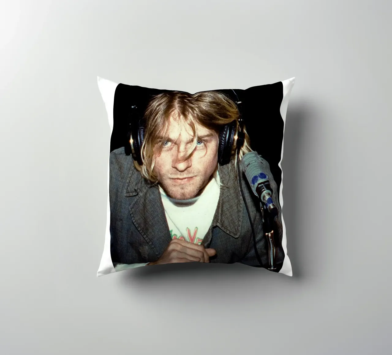 Kurt Before Take Vocal Recording decorative cushion by HUMMERSONIC