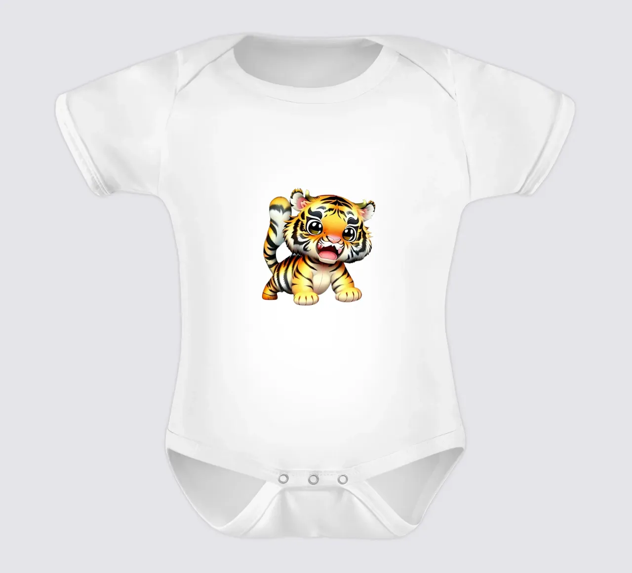 Tigre, cucciolo di tigre body neonato maniche corte da Tierisch bunt by LK