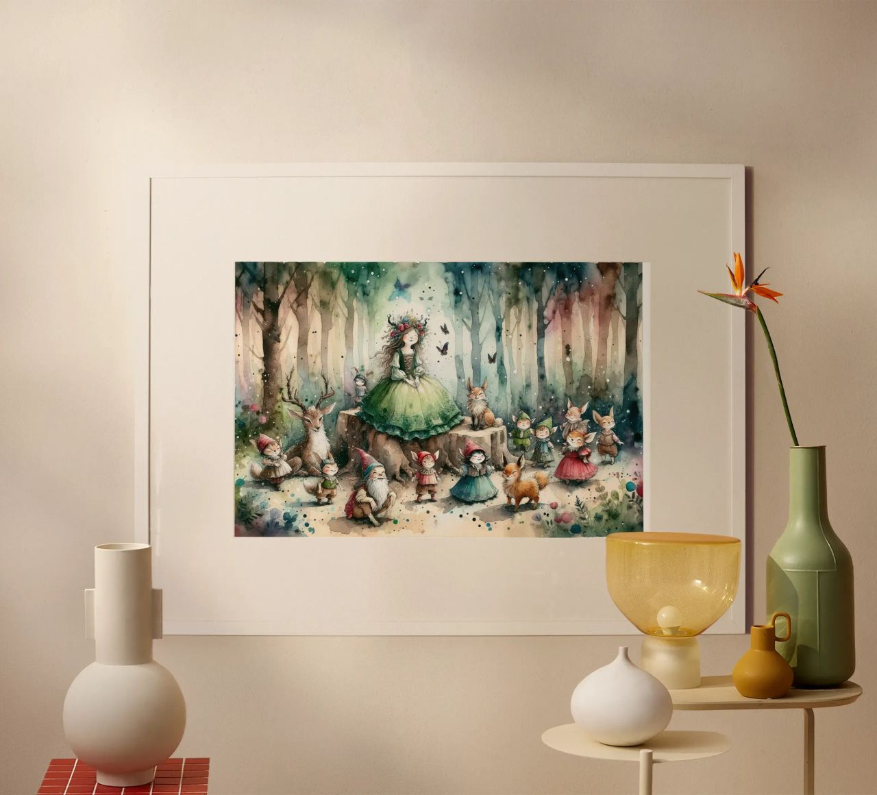 Magie de la forêt des contes de fées poster de Chromatic Fusion Studio