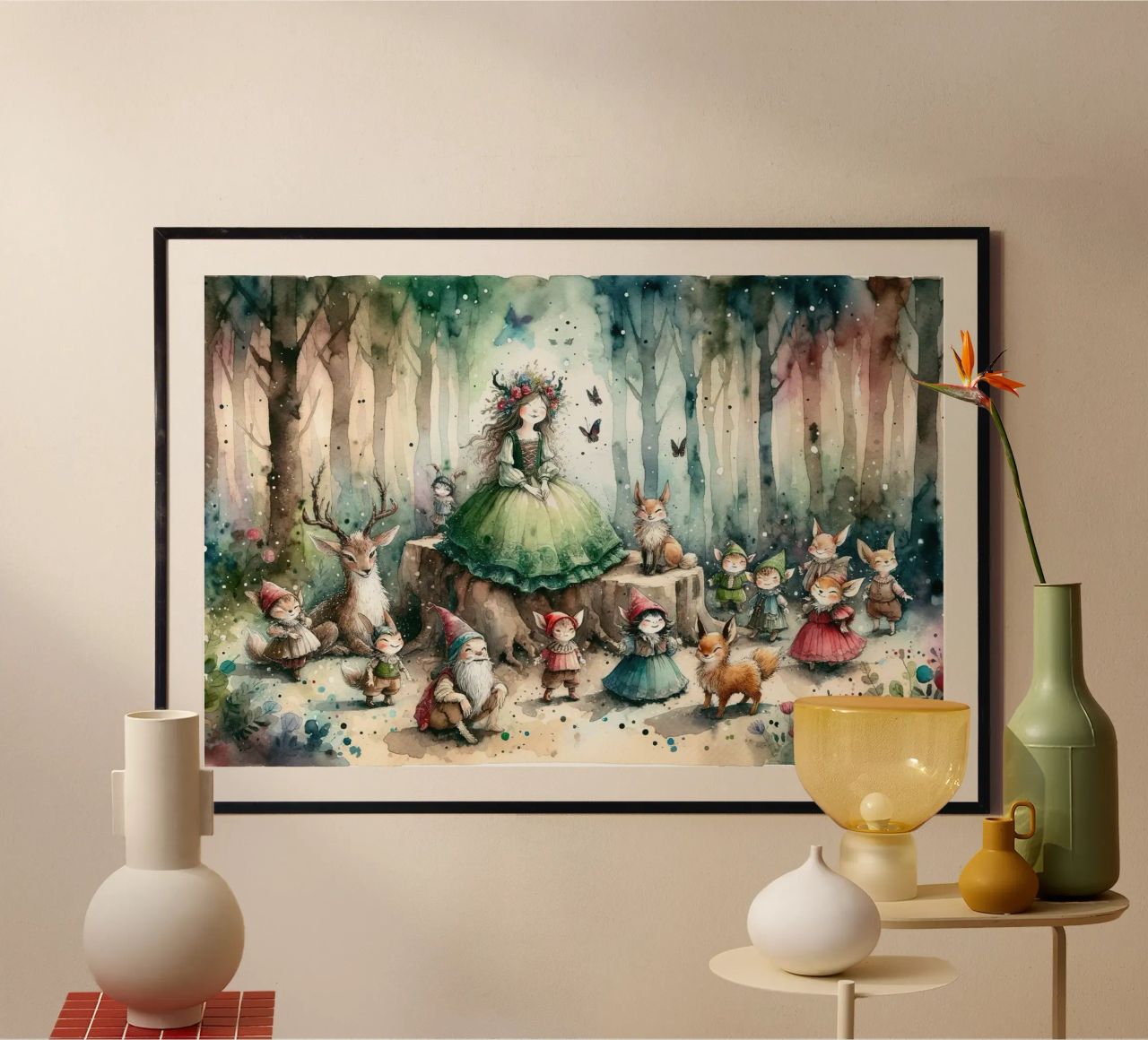 Magie de la forêt des contes de fées poster de Chromatic Fusion Studio