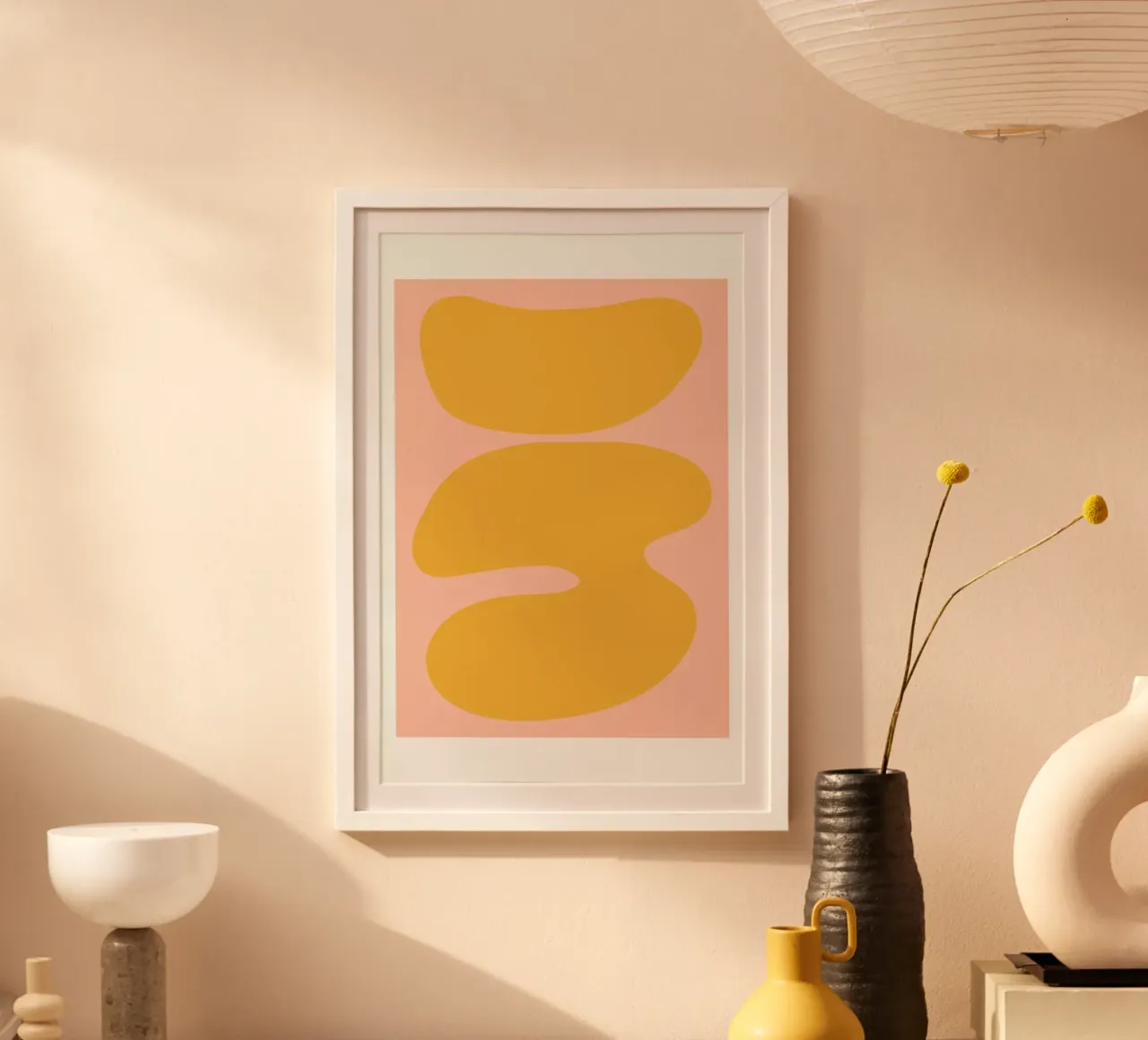 Two Colors 2 poster con telaio in legno da Mottos by Sinan Saydik