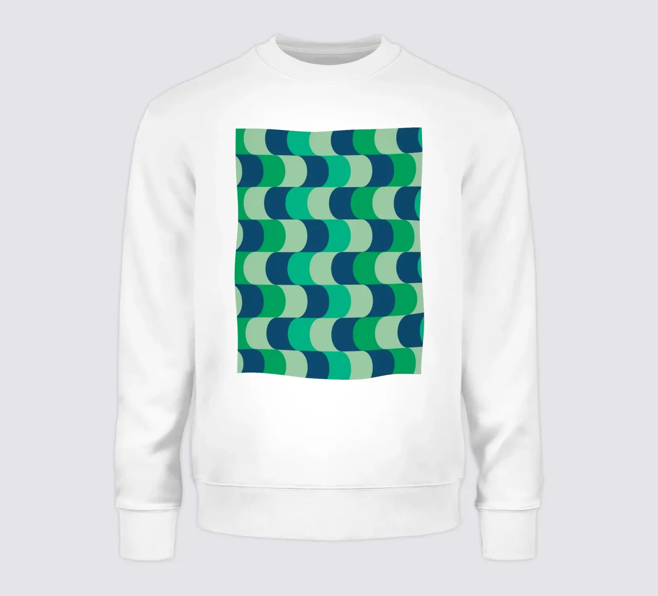 Onde retrò verde e blu felpa da Studio Vibe