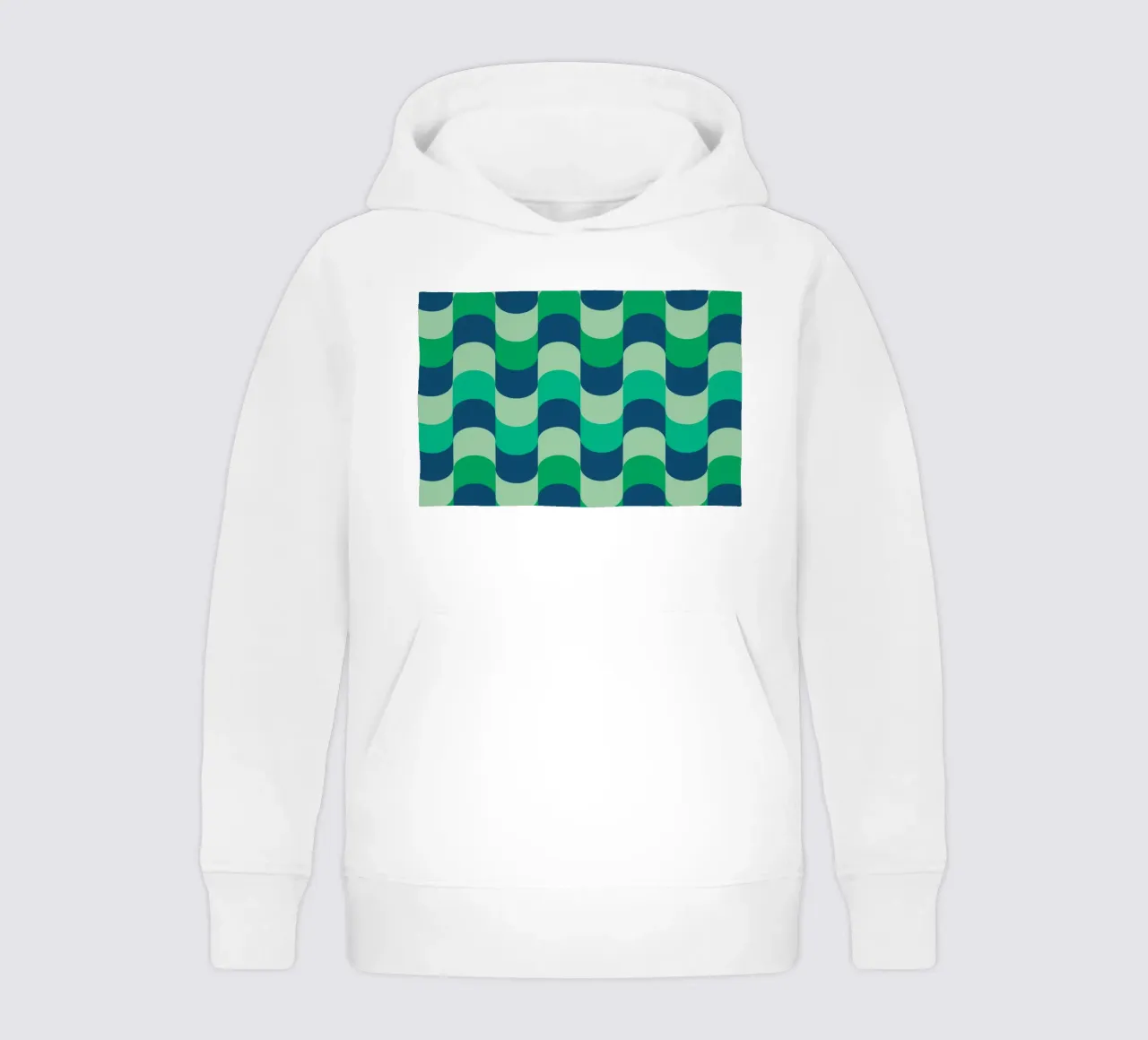 Retro Waves Verde y Azul sudadera con capucha para niño de Studio Vibe