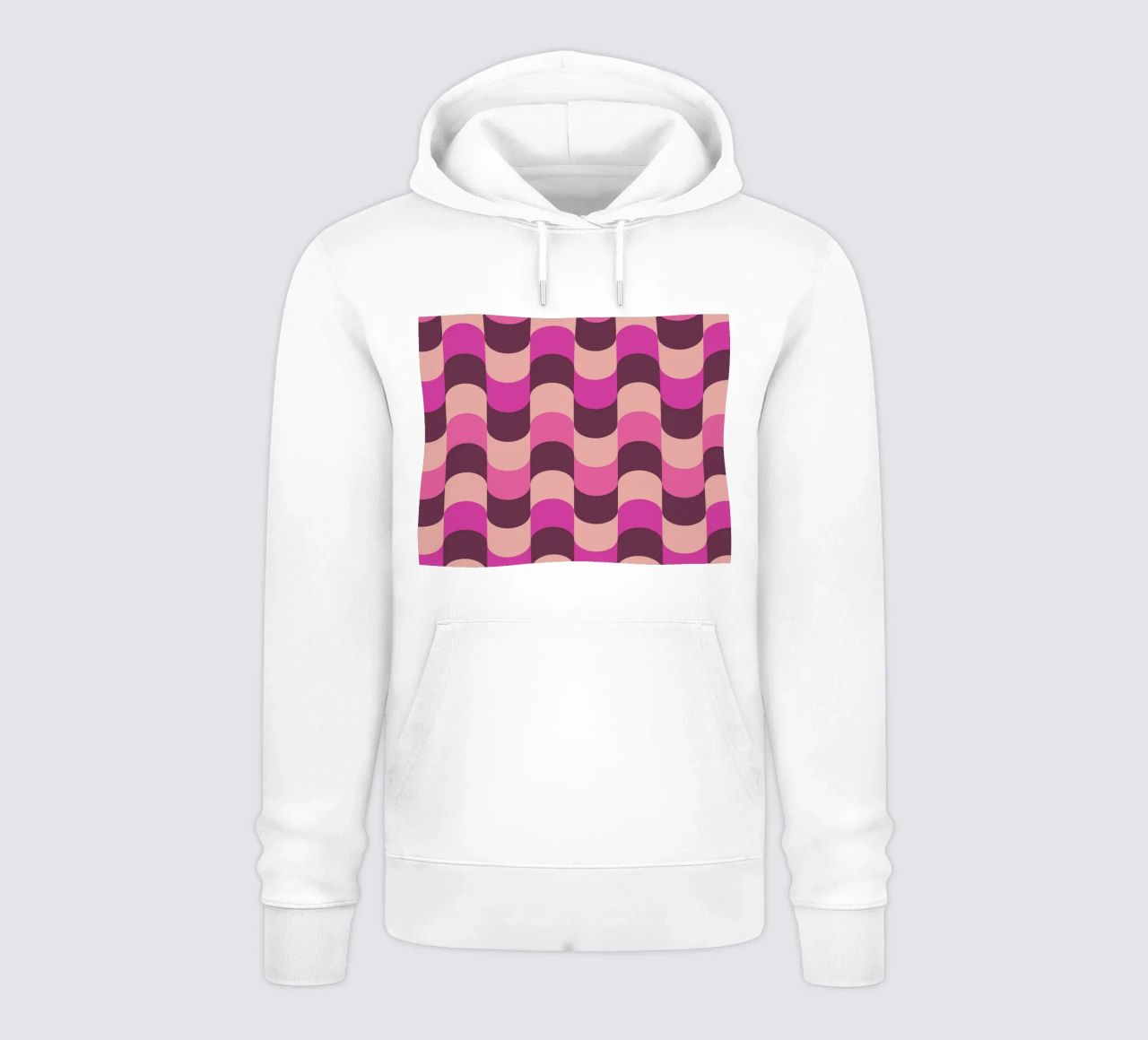 Retro Waves Pink Pattern felpa con cappuccio da Studio Vibe