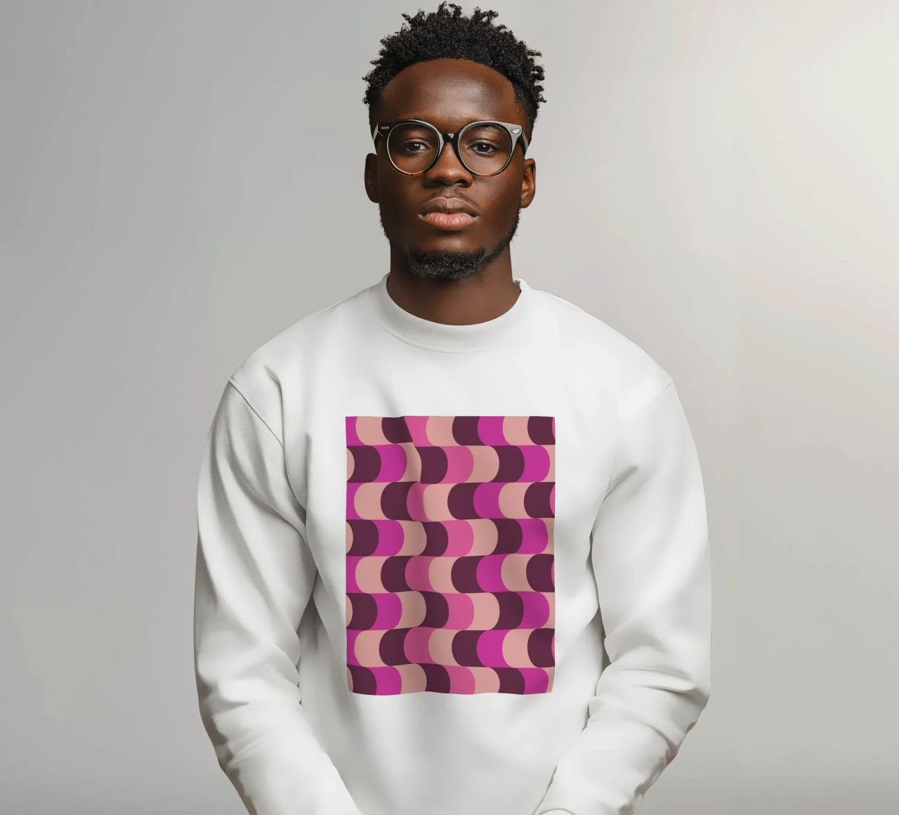 Retro Waves Pink Pattern felpa da Studio Vibe