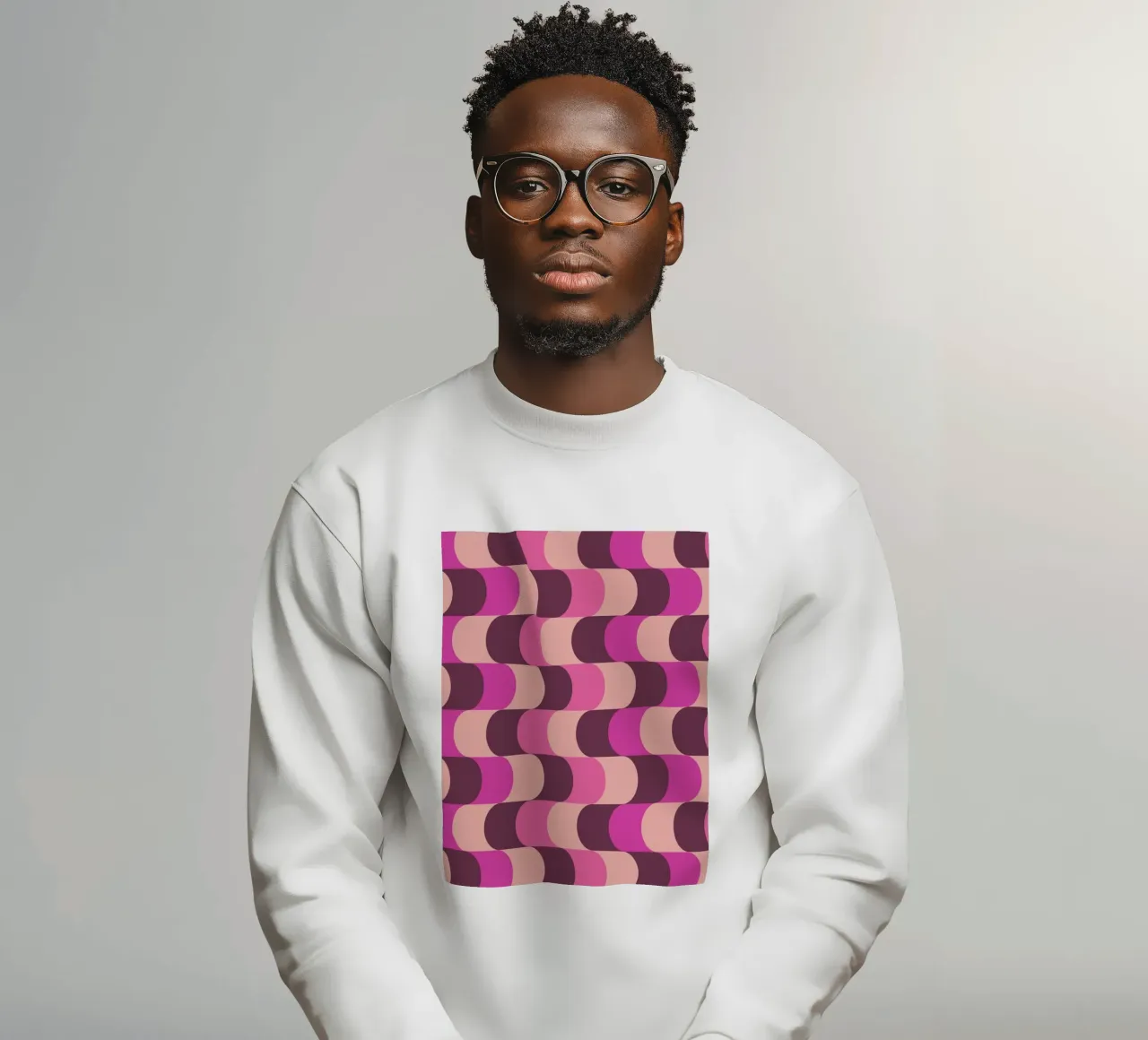 Retro Waves Pink Pattern felpa da Studio Vibe