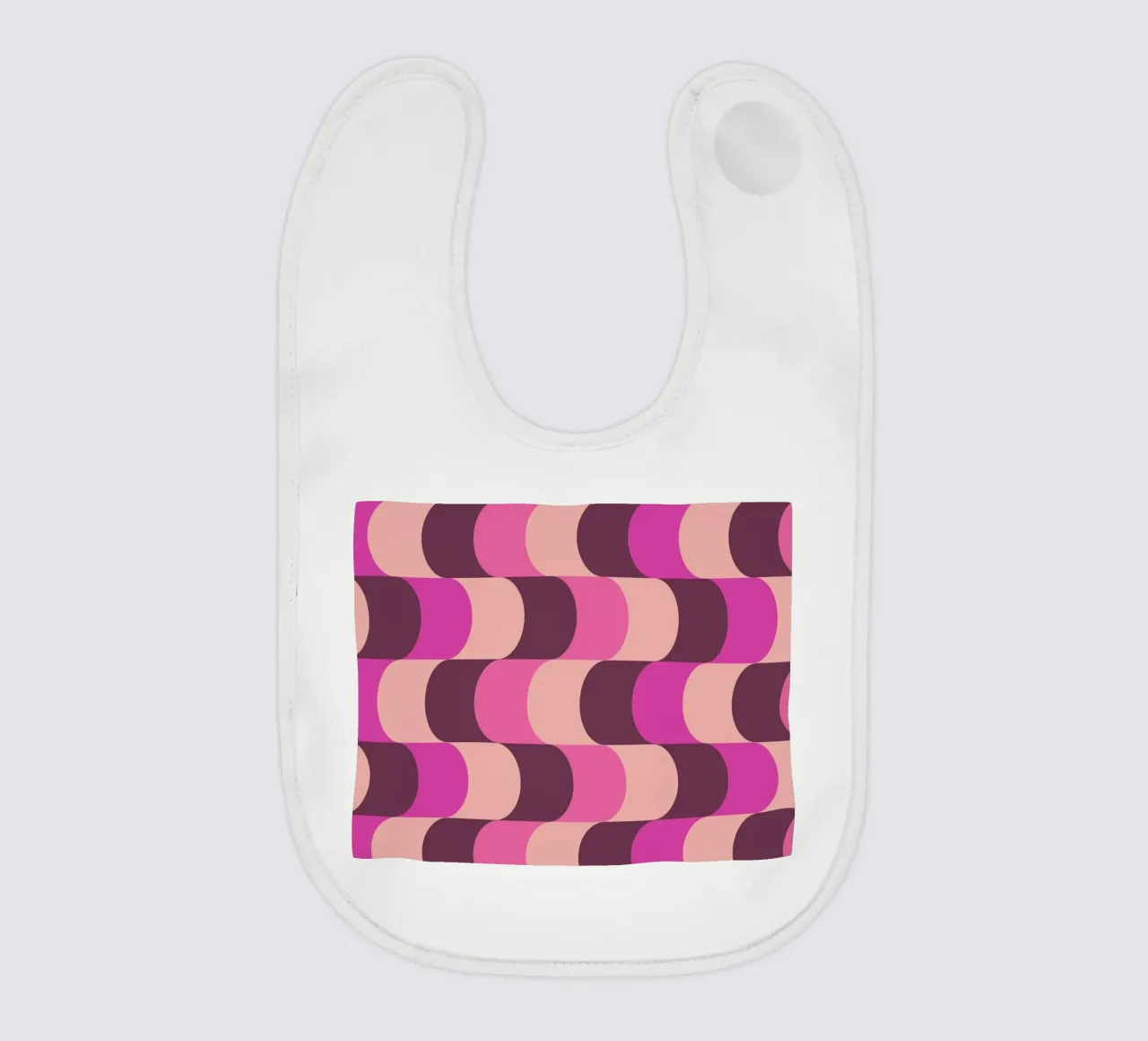 Retro Waves Pink Pattern bavaglino da Studio Vibe