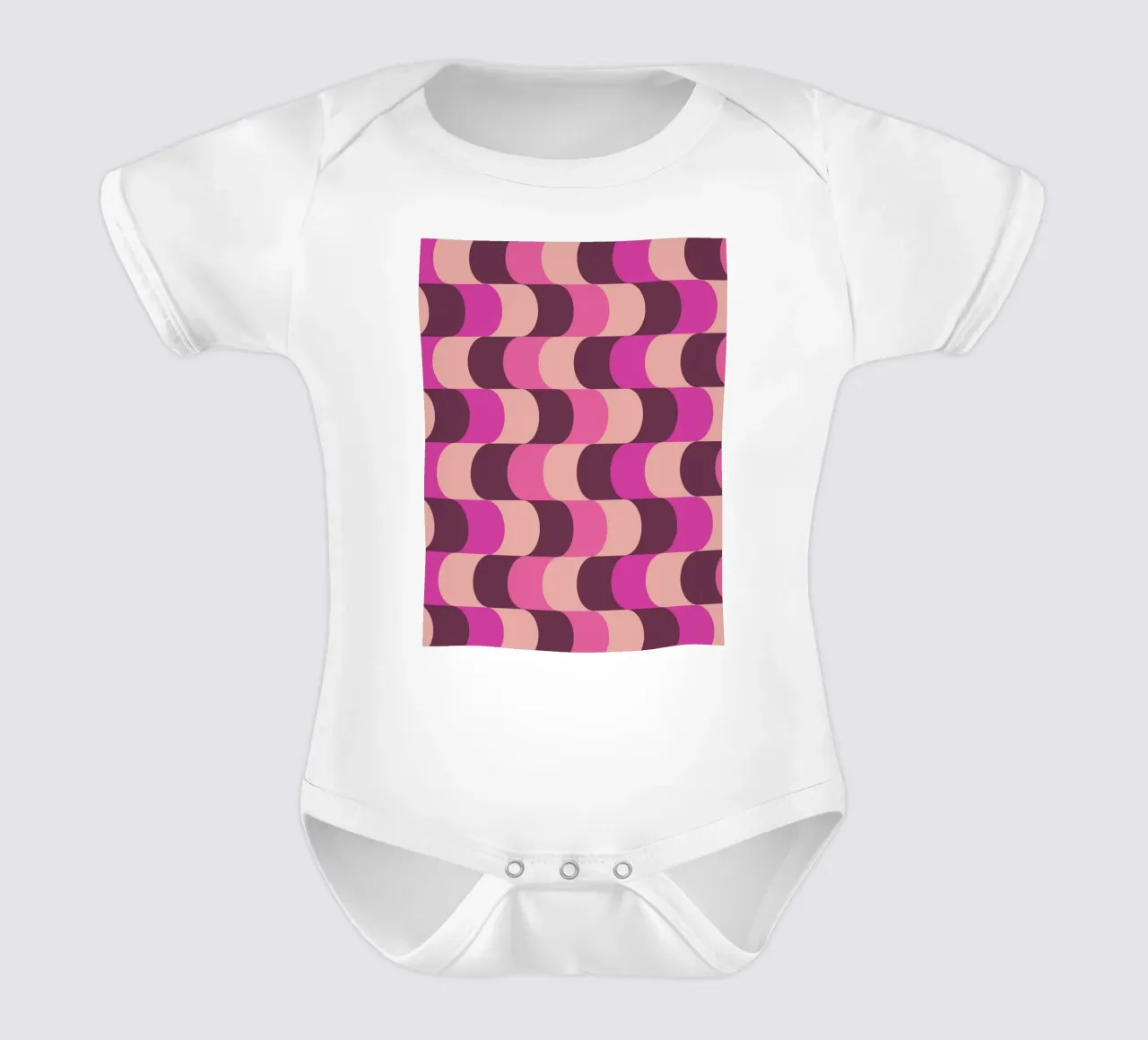 Retro Waves Pink Pattern body neonato maniche corte da Studio Vibe