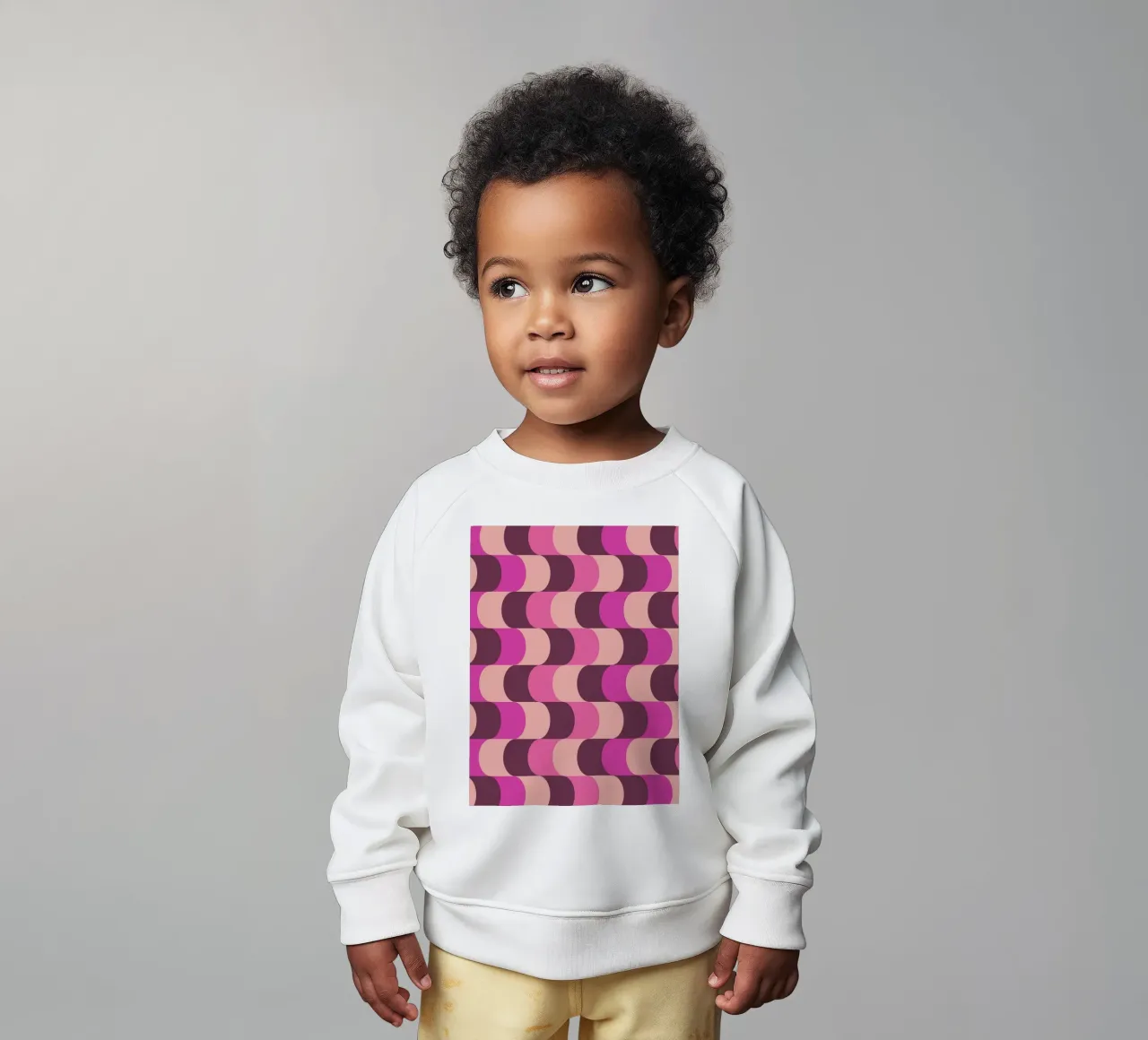 Retro Waves Pink Pattern felpa neonato da Studio Vibe