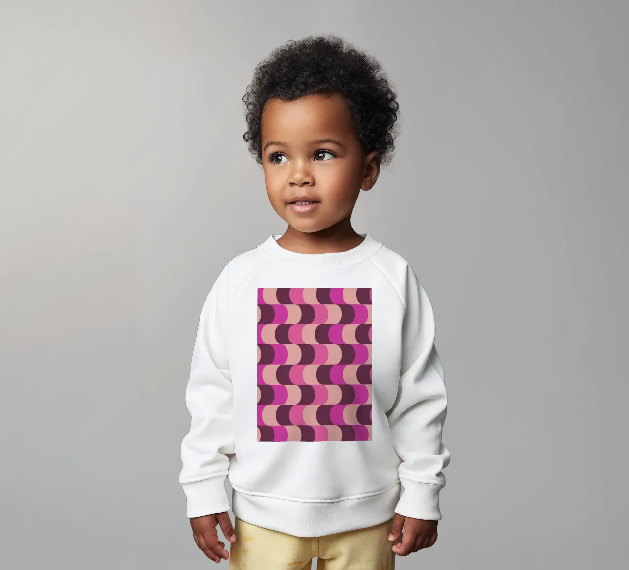 Retro Waves Rosa Muster Baby Sweatshirt von Studio Vibe