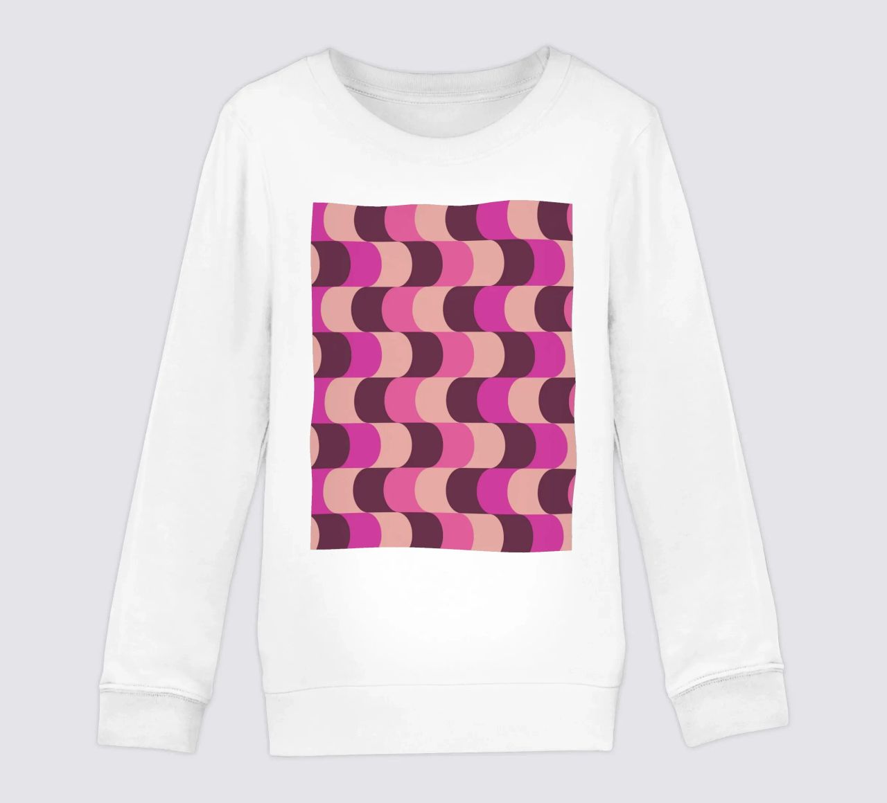 Retro Waves Pink Pattern felpa bambino da Studio Vibe