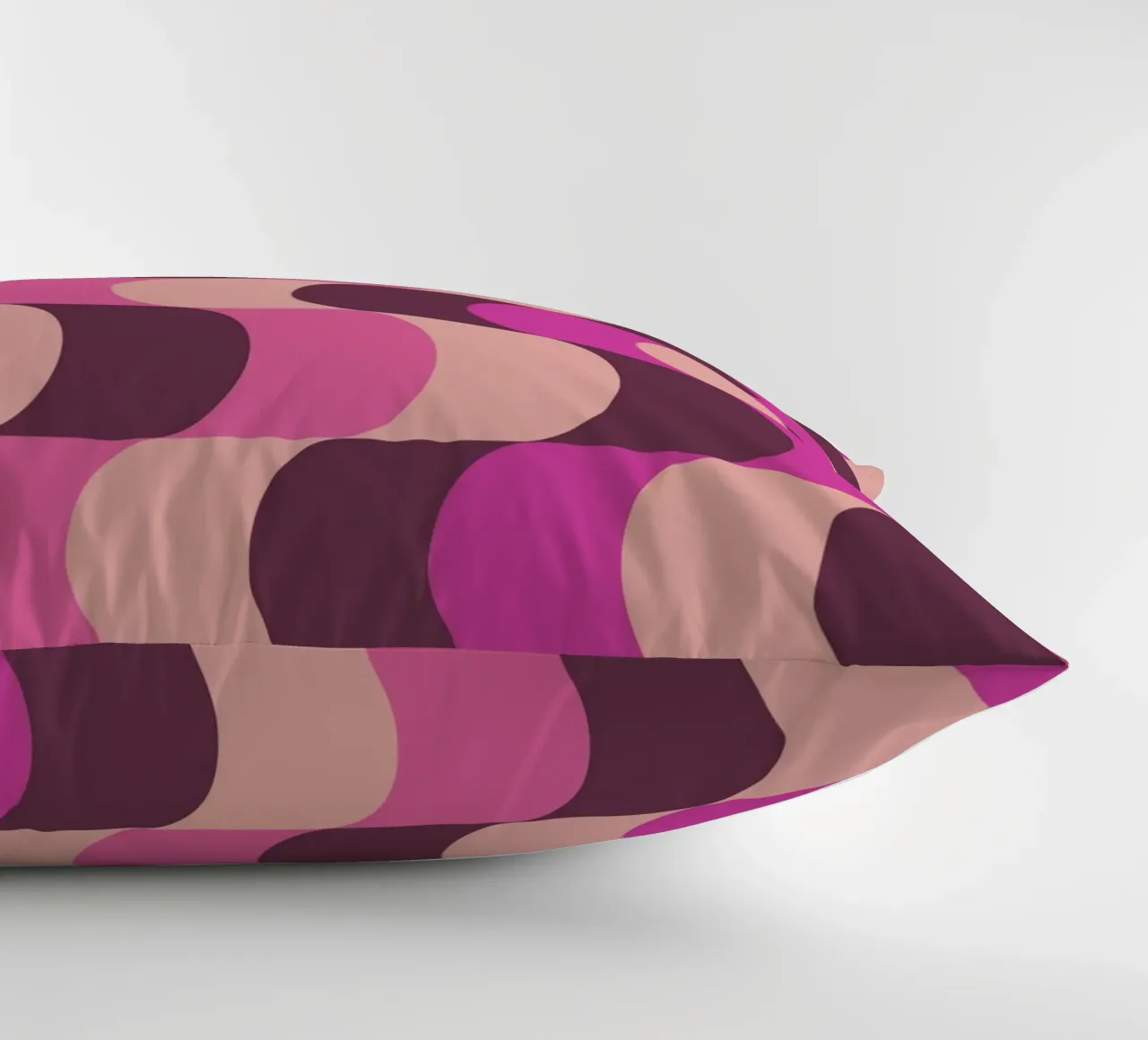 Retro Waves Rosa Muster Kissen von Studio Vibe