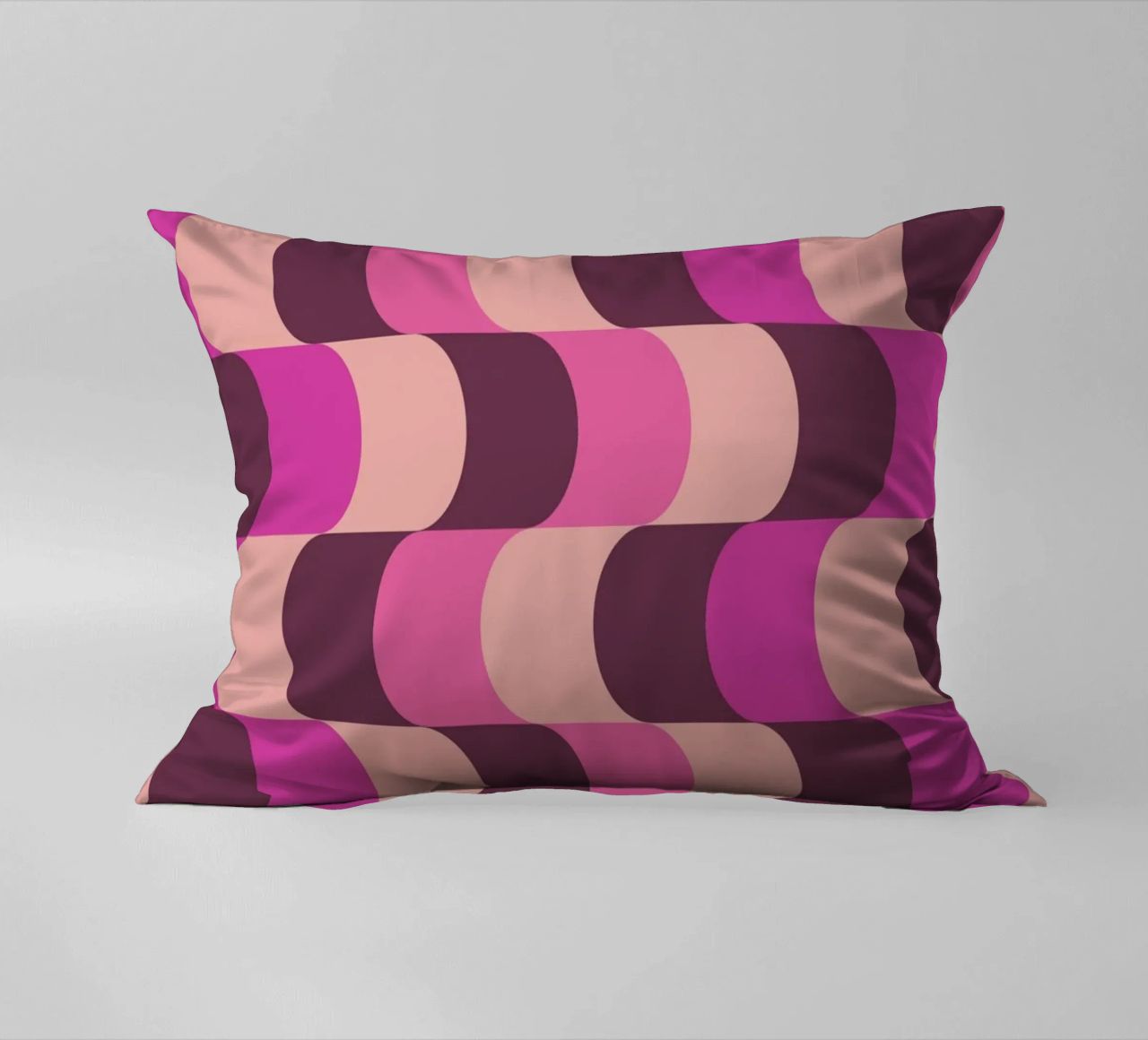 Retro Waves Pink Pattern cuscino da Studio Vibe