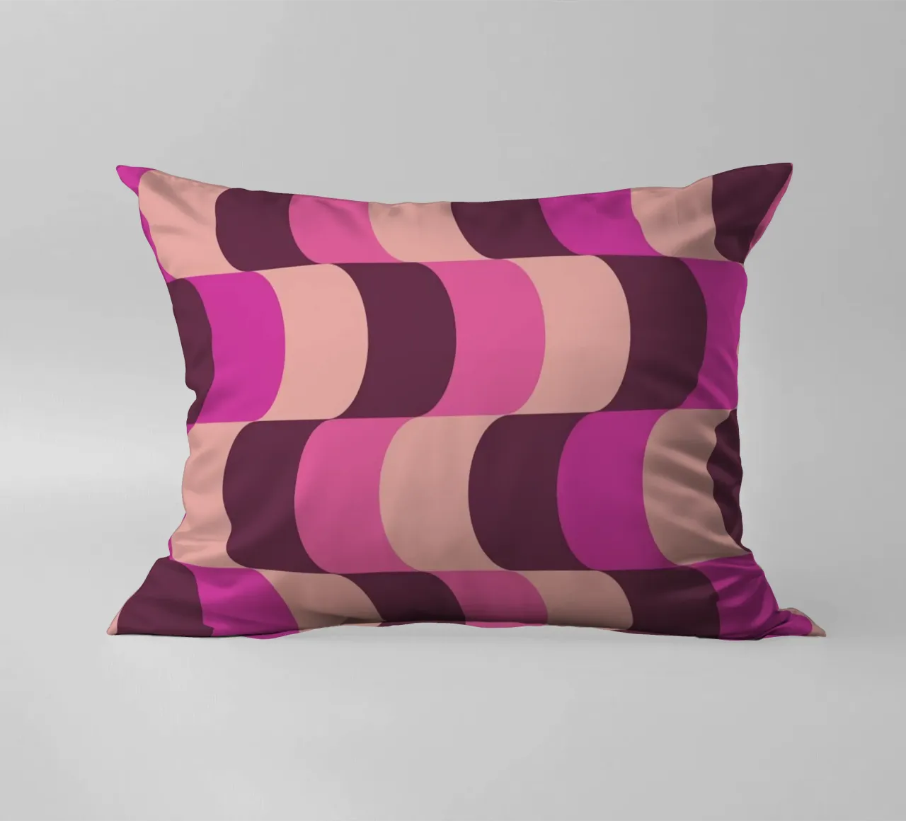 Retro Waves Rosa Muster Kissen von Studio Vibe
