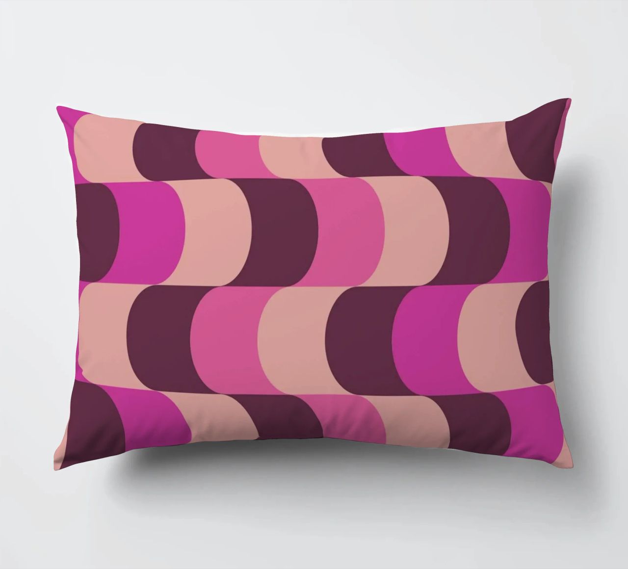 Retro Waves Pink Pattern cuscino da Studio Vibe