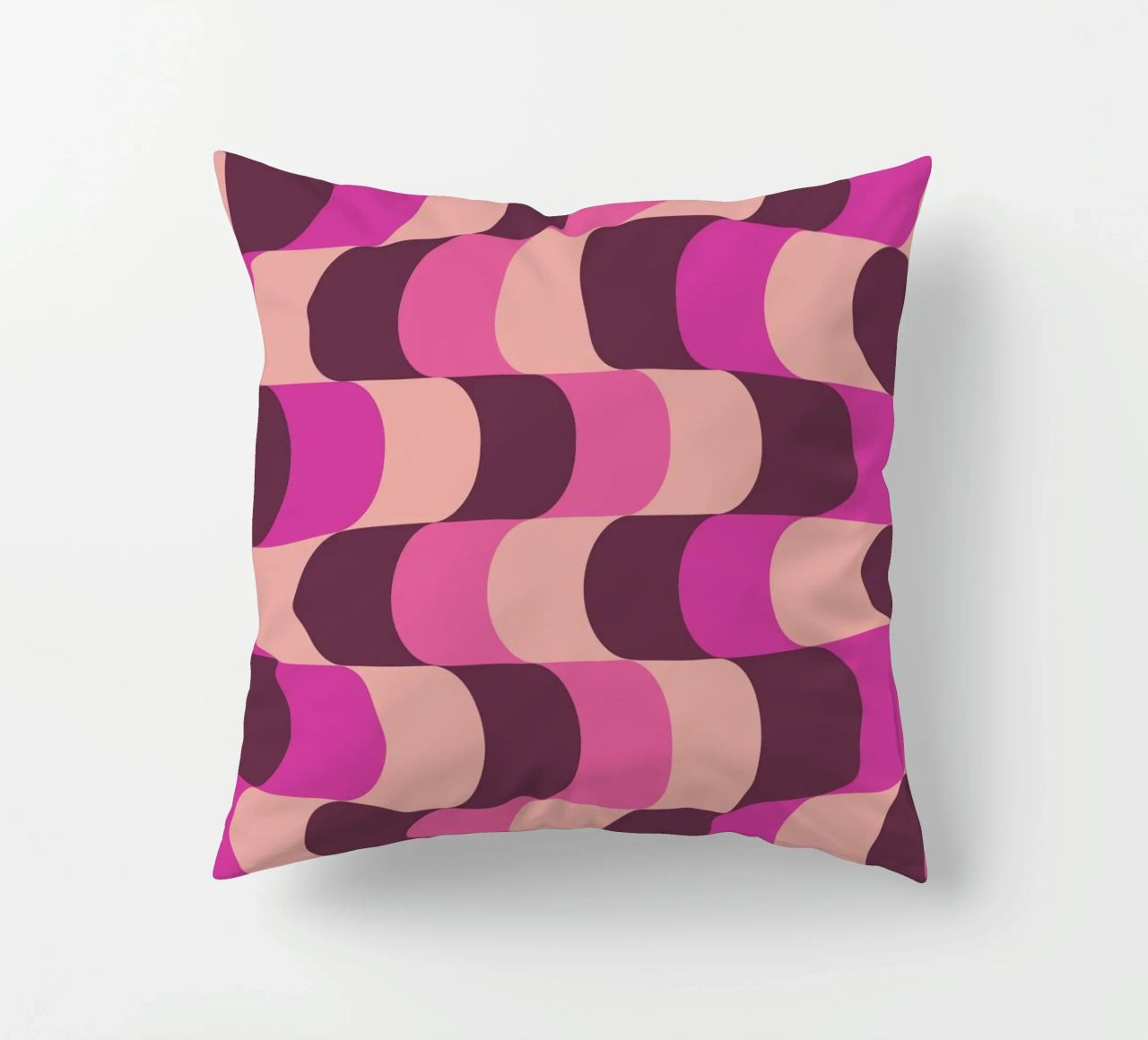 Retro Waves Pink Pattern cuscino da Studio Vibe