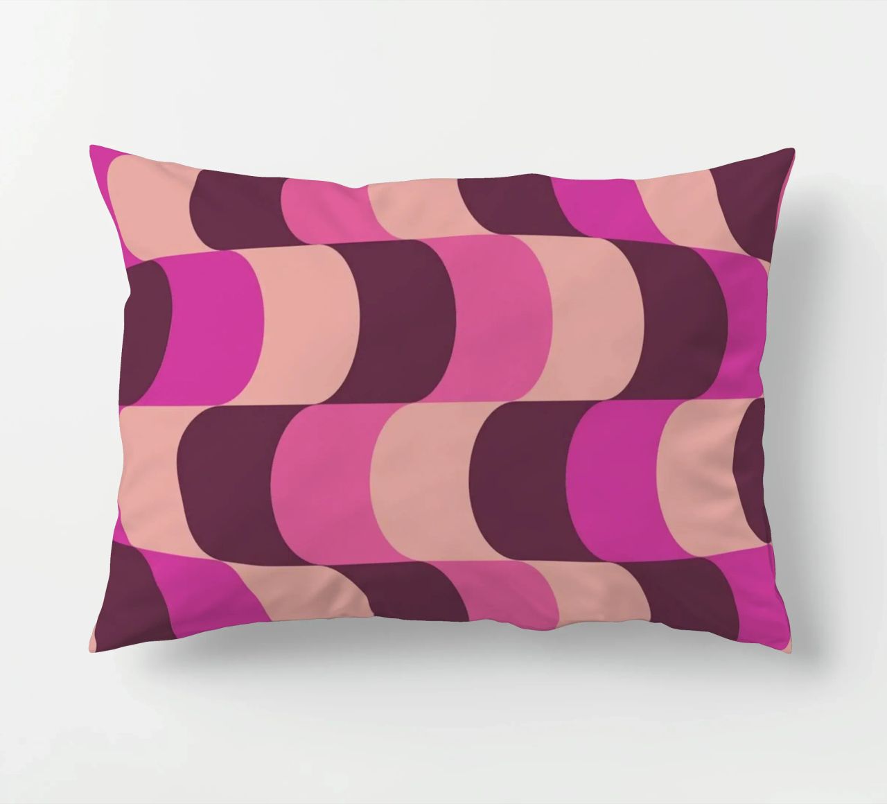 Retro Waves Pink Pattern cuscino da Studio Vibe