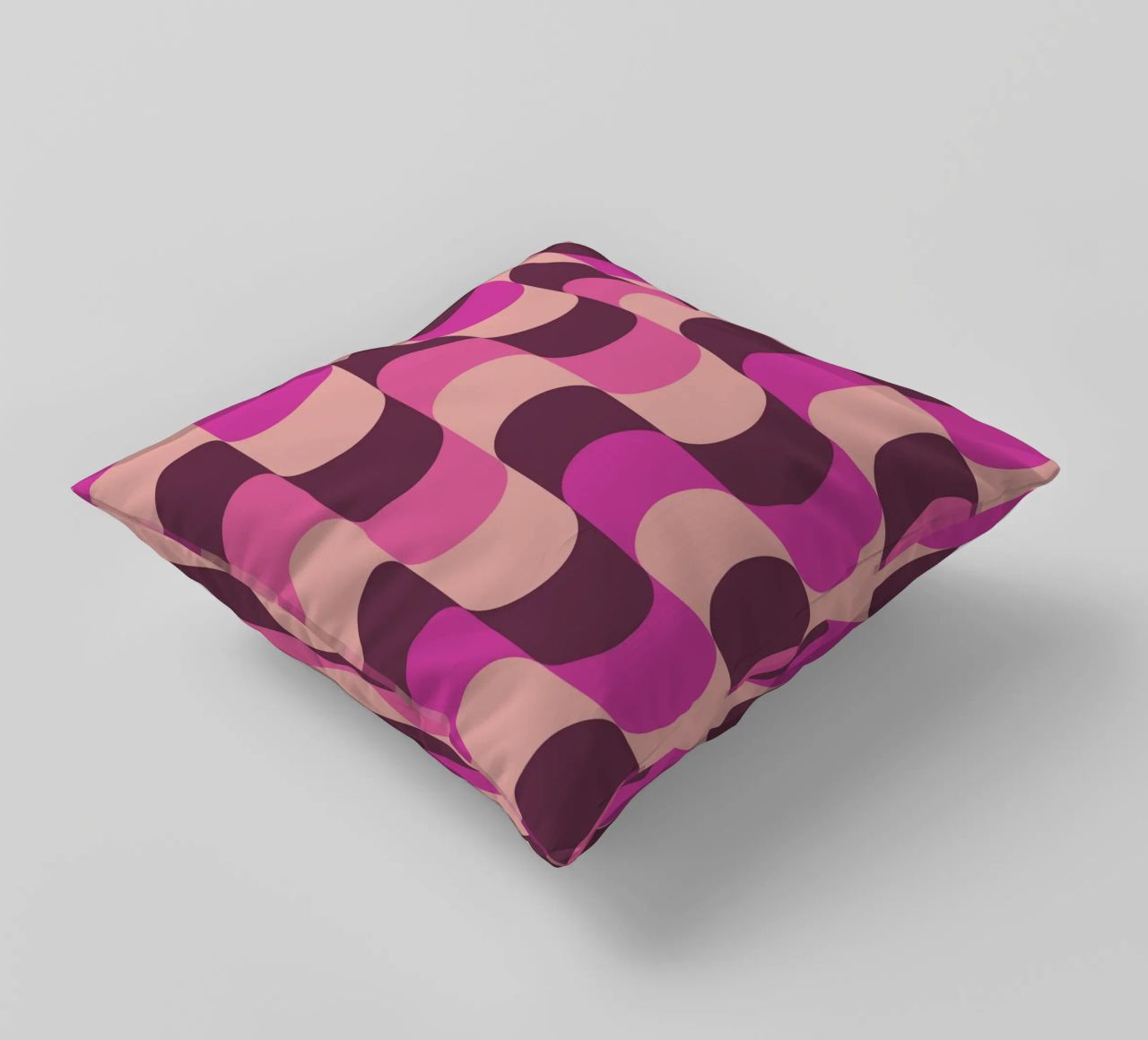 Retro Waves Pink Pattern cuscino da Studio Vibe