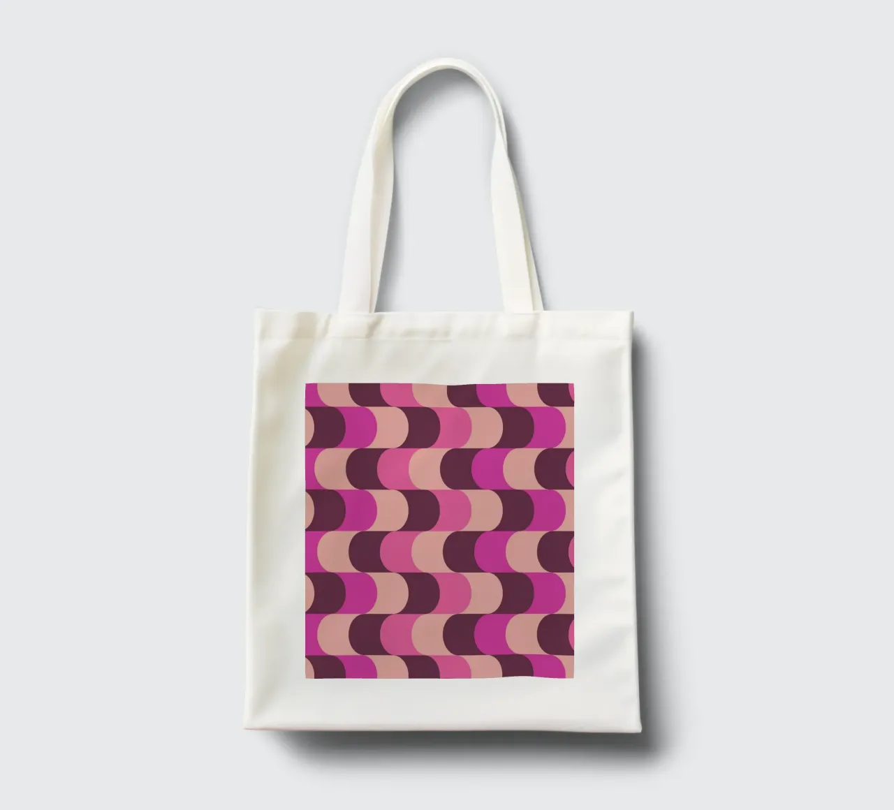 Retro Waves Pink Pattern tote bag by Studio Vibe
