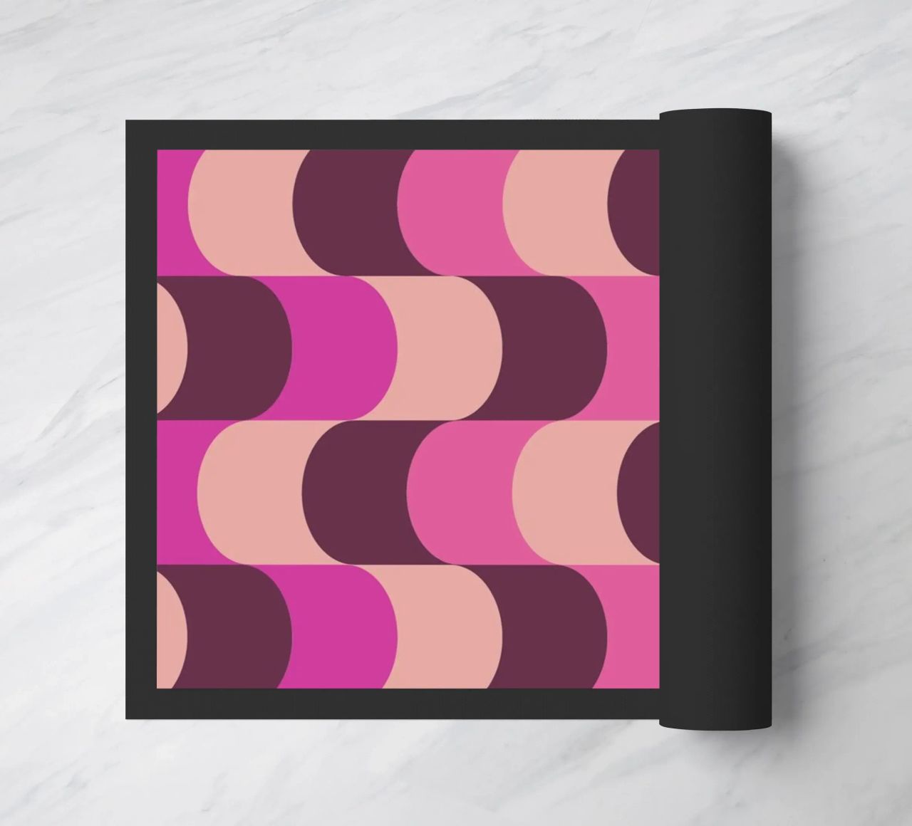 Retro Waves Pink Pattern zerbino da Studio Vibe