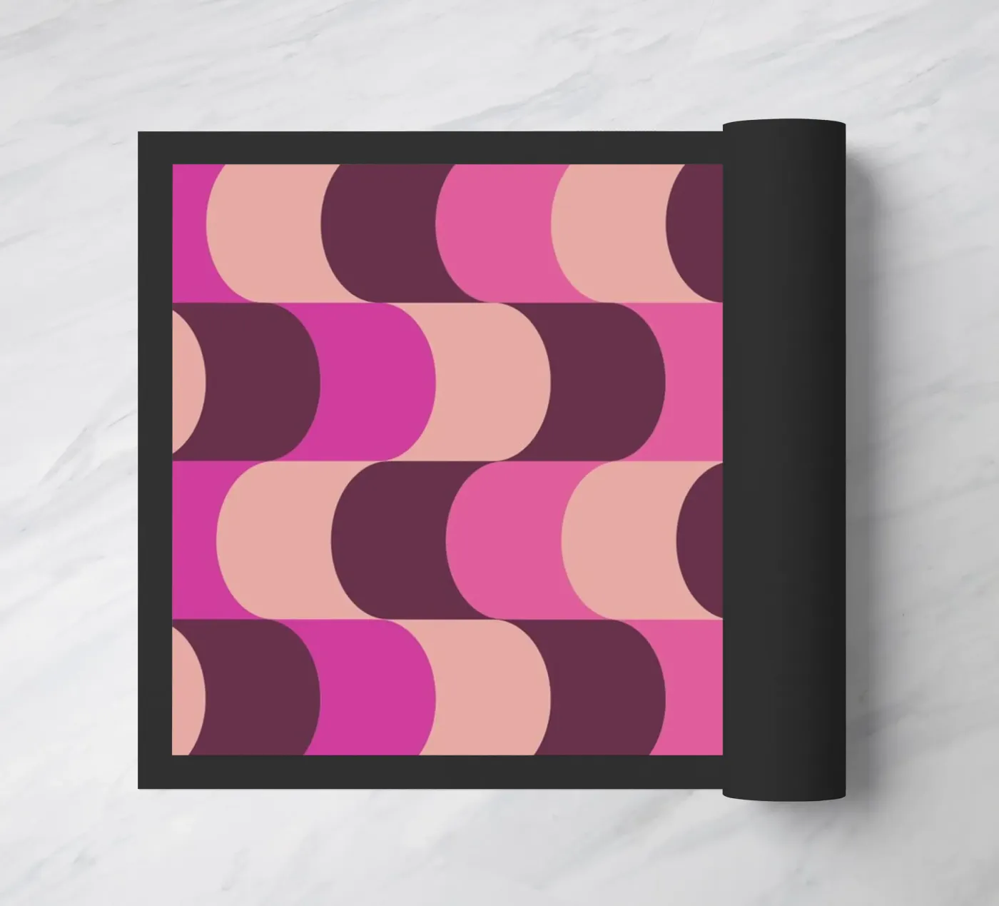 Motif Retro Waves Pink paillasson de Studio Vibe