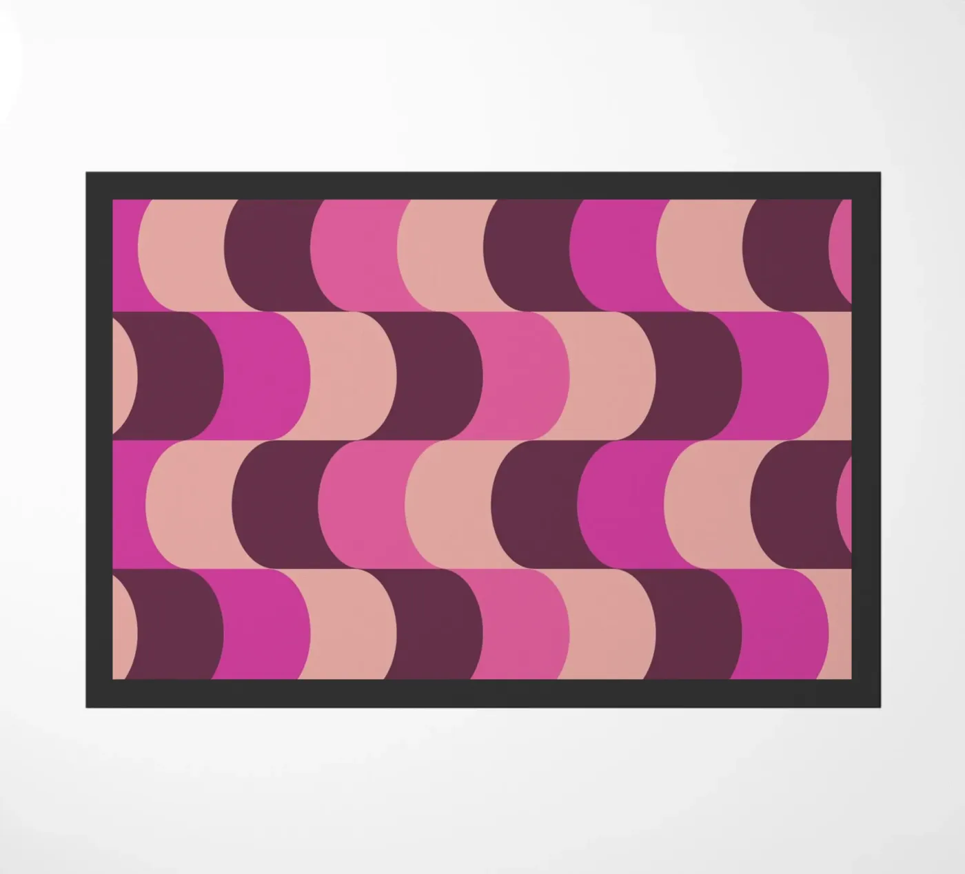 Motif Retro Waves Pink paillasson de Studio Vibe