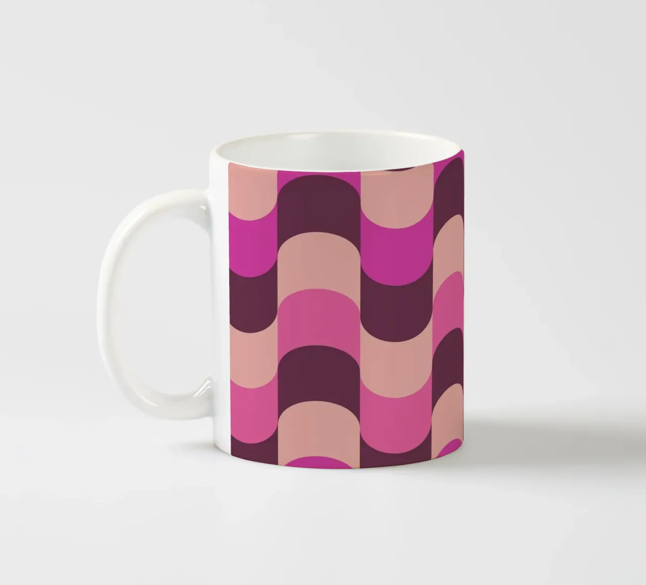 Retro Waves Pink Pattern tazza in ceramica da Studio Vibe