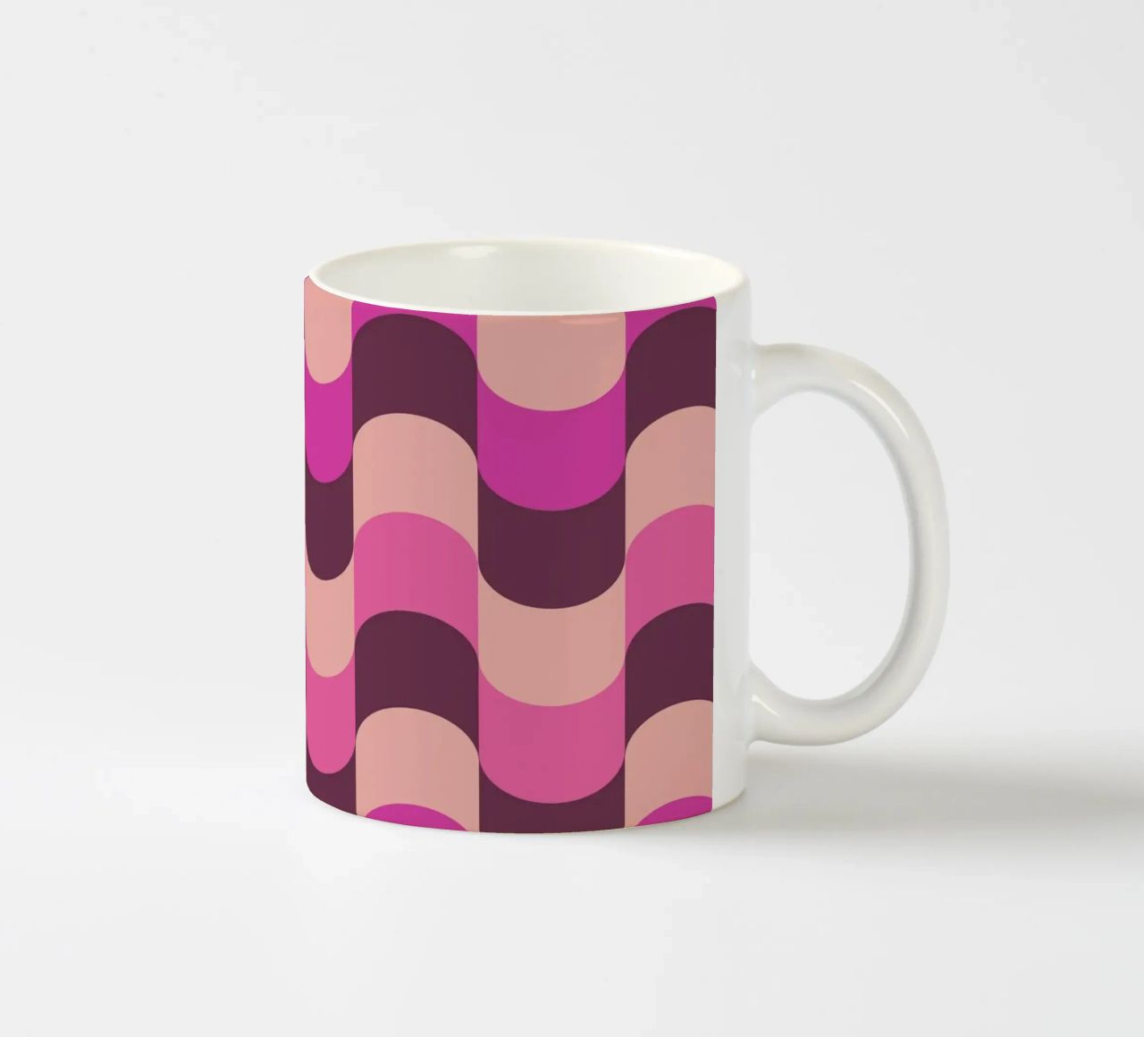 Retro Waves Pink Pattern tazza in ceramica da Studio Vibe