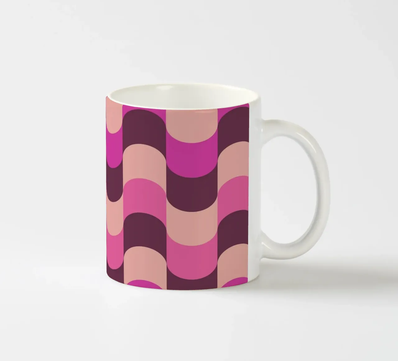 Retro Waves Pink Pattern tazza in ceramica da Studio Vibe