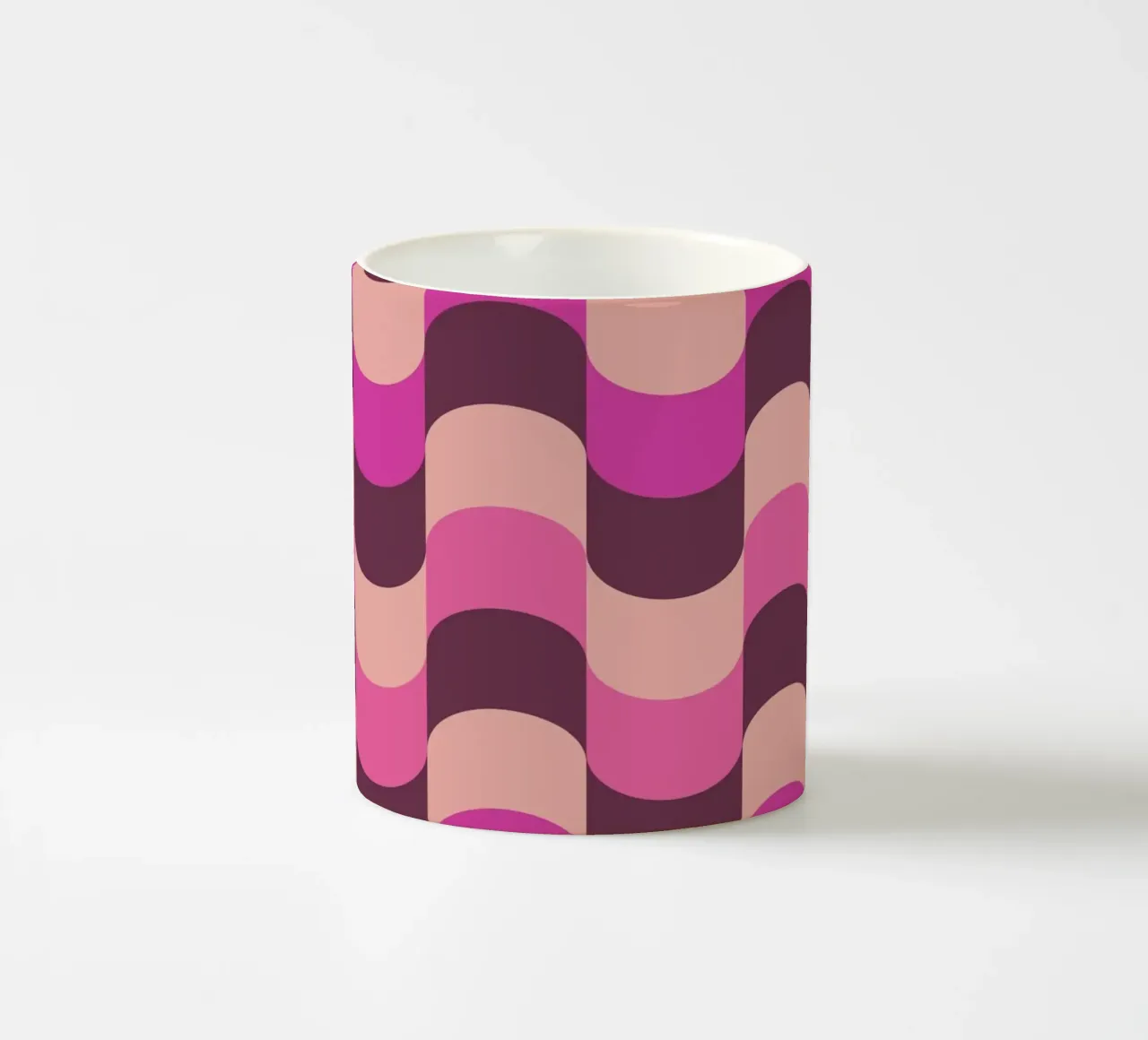 Retro Waves Pink Pattern tazza in ceramica da Studio Vibe