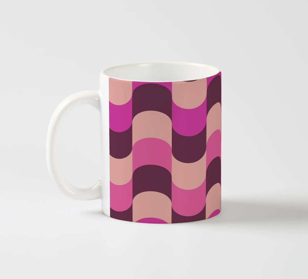 Retro Waves Pink Pattern tazza in ceramica da Studio Vibe