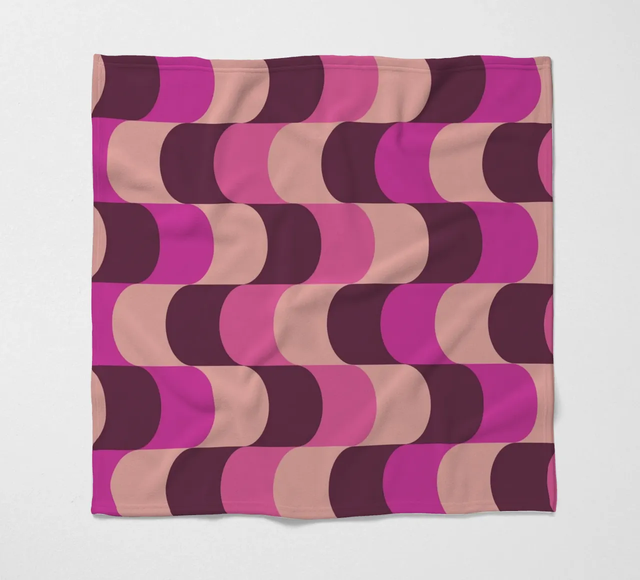 Retro Waves Pink Pattern coperta in pile da Studio Vibe