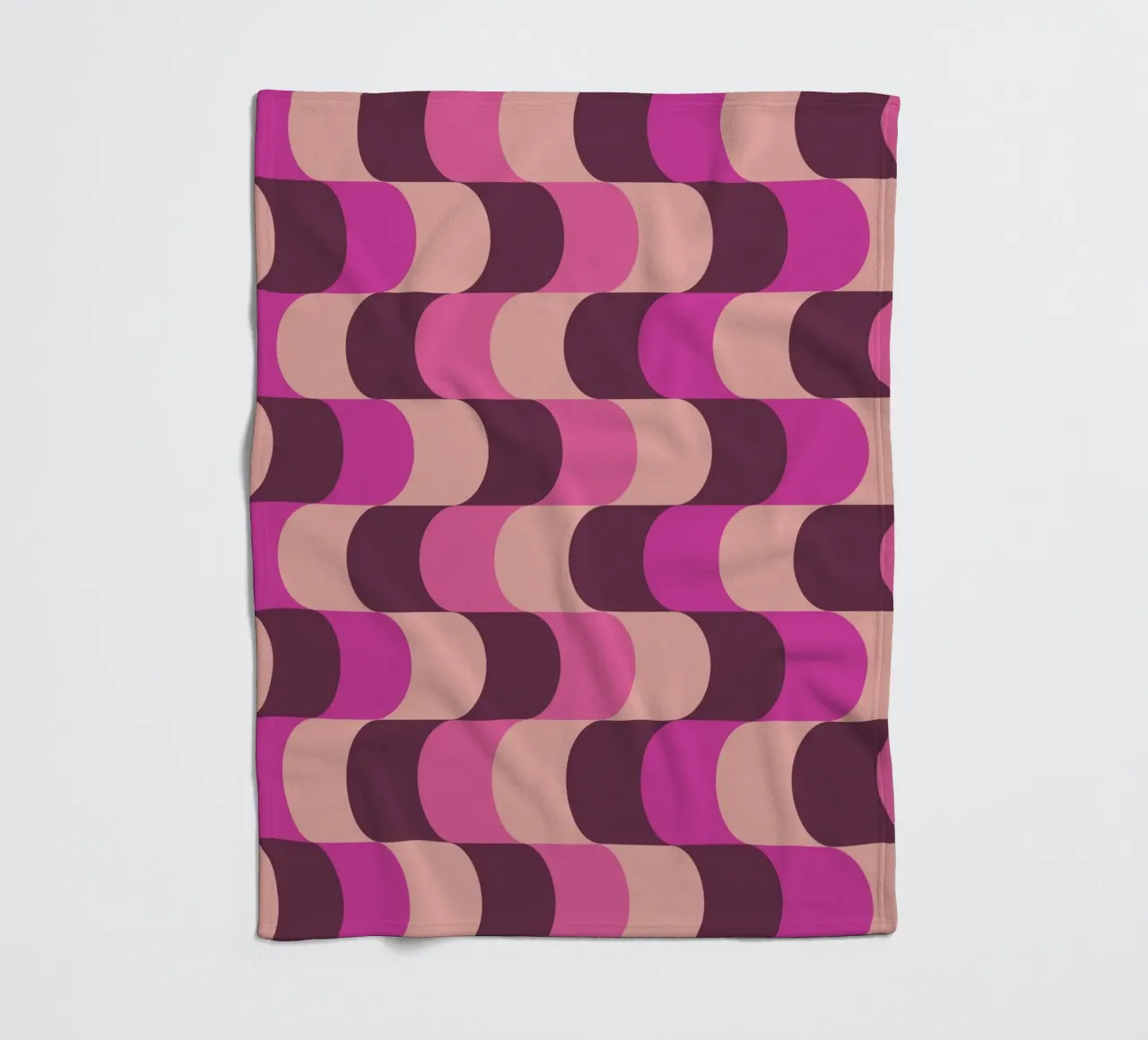 Retro Waves Pink Pattern coperta in pile da Studio Vibe