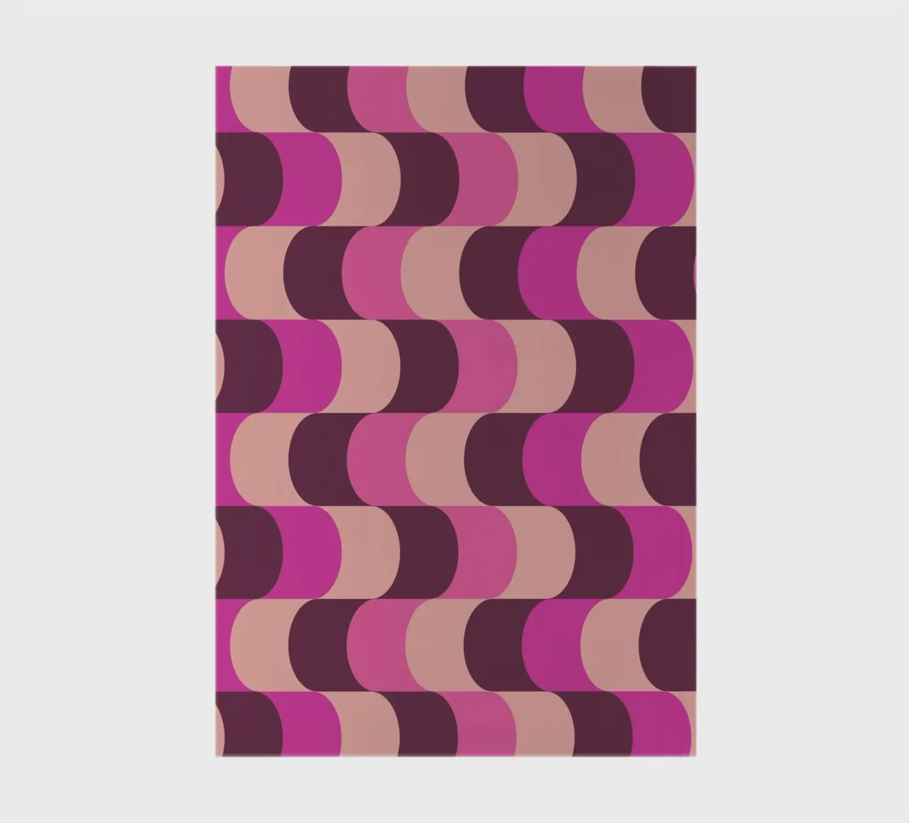 Motif Retro Waves Pink carnet de notes de Studio Vibe