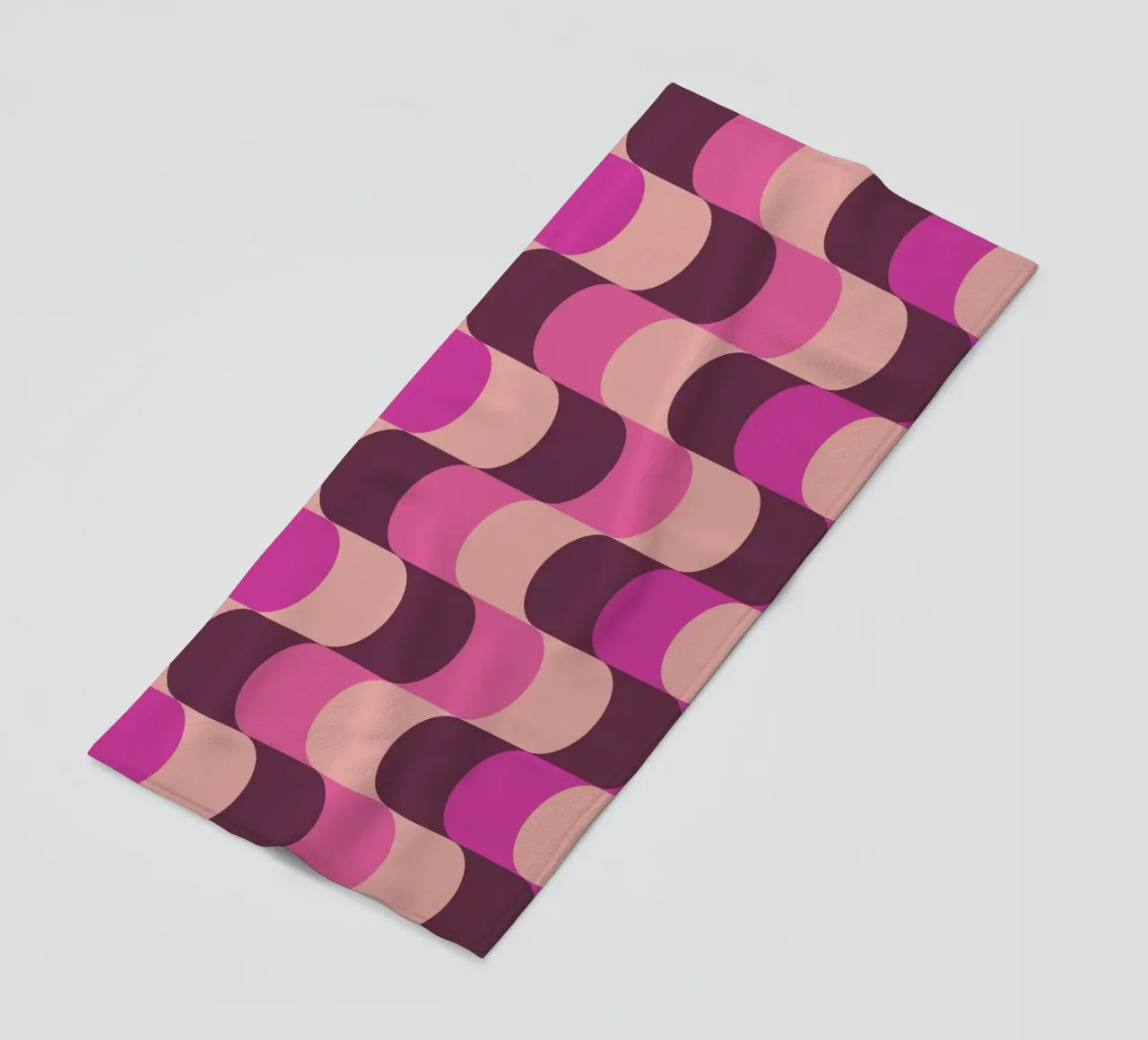 Retro Waves Pink Pattern telo mare da Studio Vibe