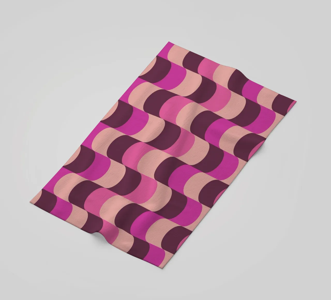 Retro Waves Pink Pattern telo mare da Studio Vibe