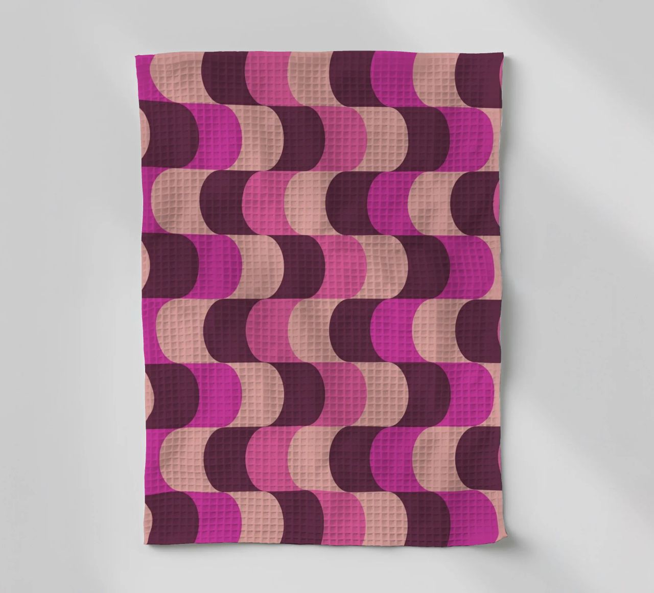 Retro Waves Pink Pattern canovaccio da cucina da Studio Vibe
