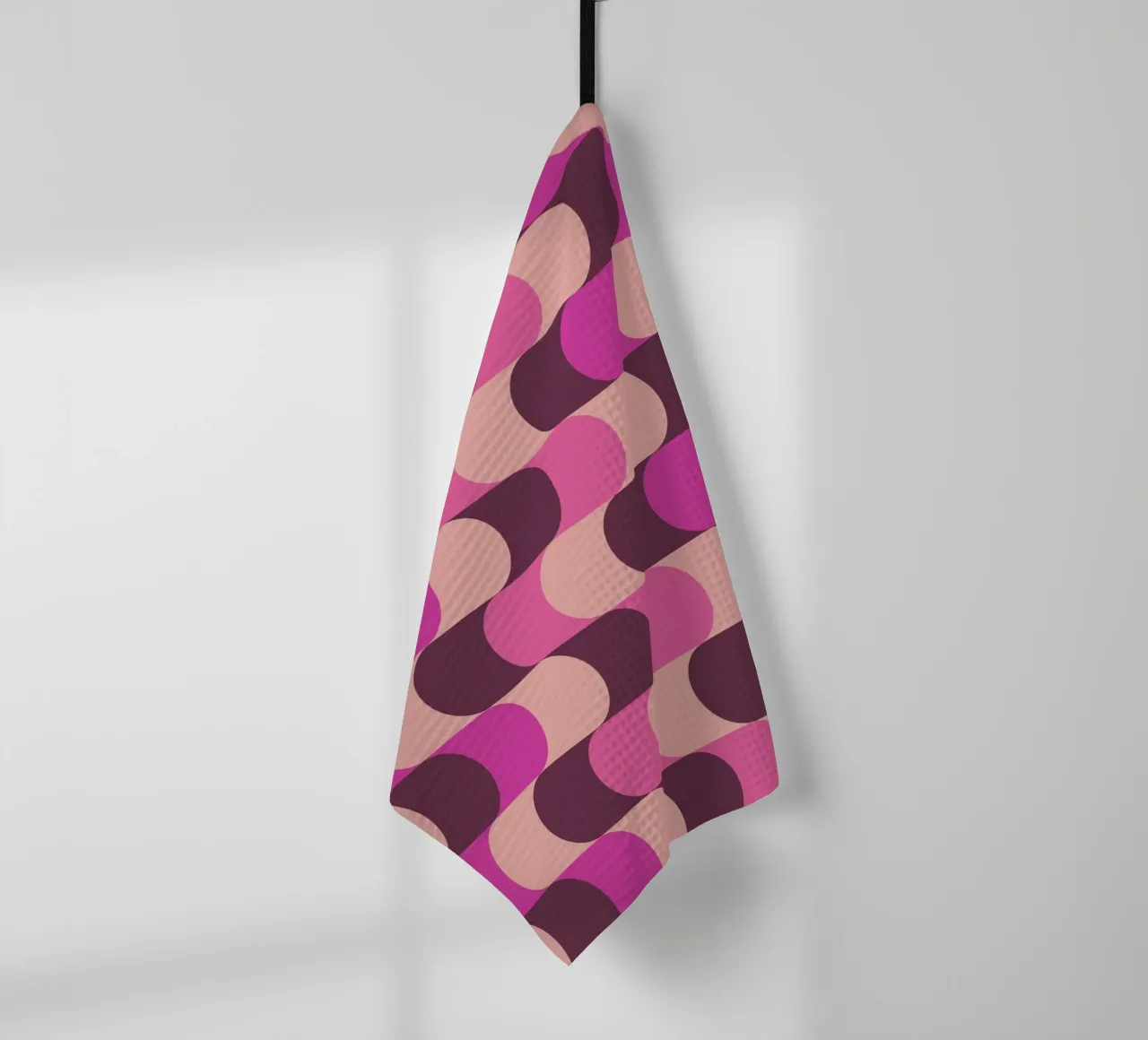 Retro Waves Pink Pattern canovaccio da cucina da Studio Vibe